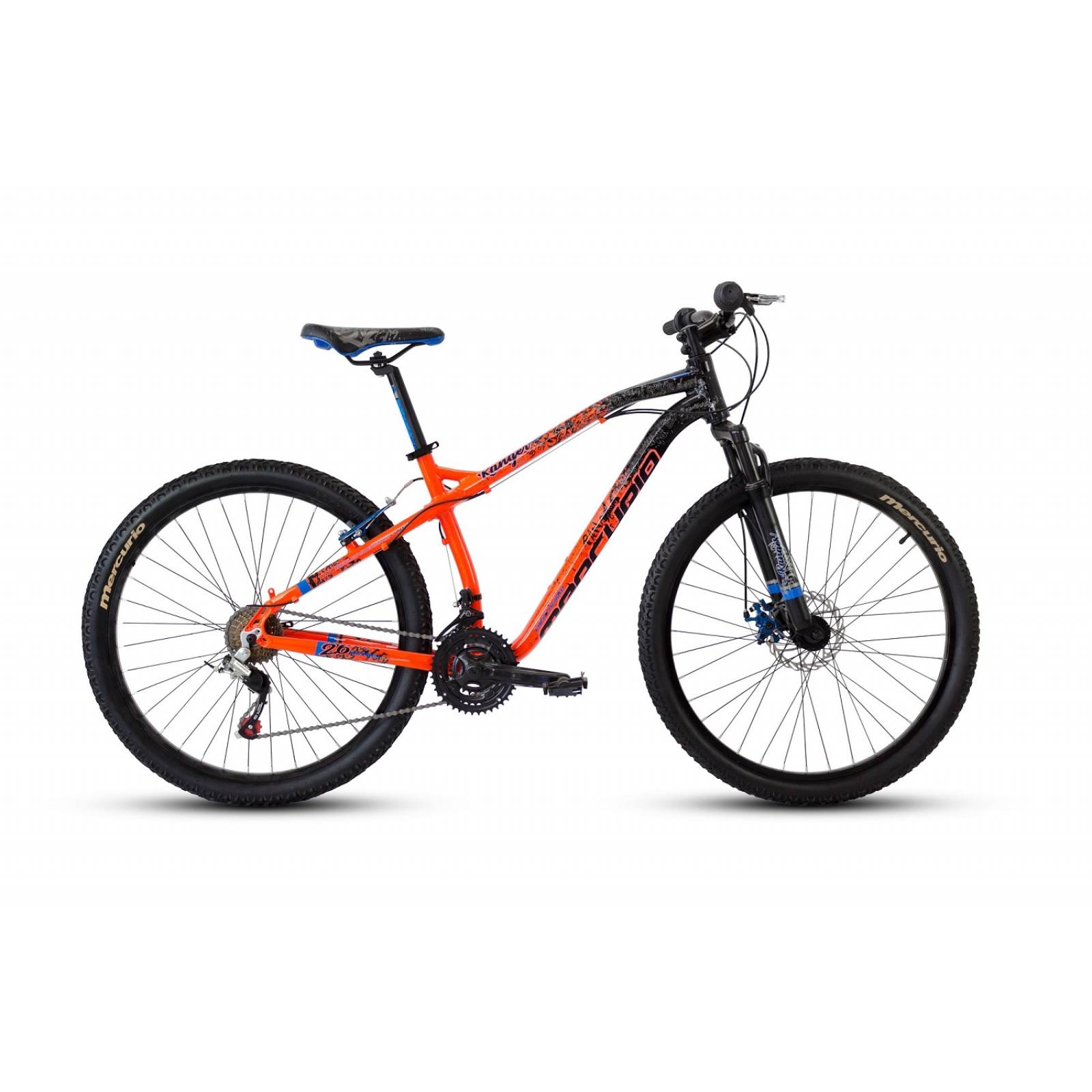 Bicicleta Mercurio Ranger 21 Velocidades Aluminio Rodada 26 Naranja
