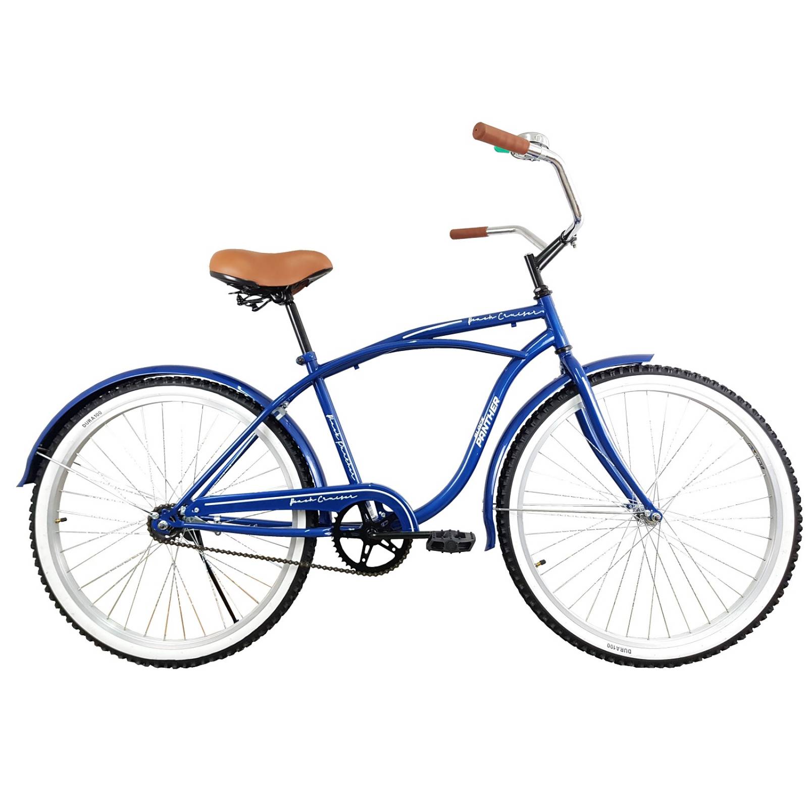 Bicicleta Black Panther Beach Cruiser Rodada 26 Para Caballero Azul