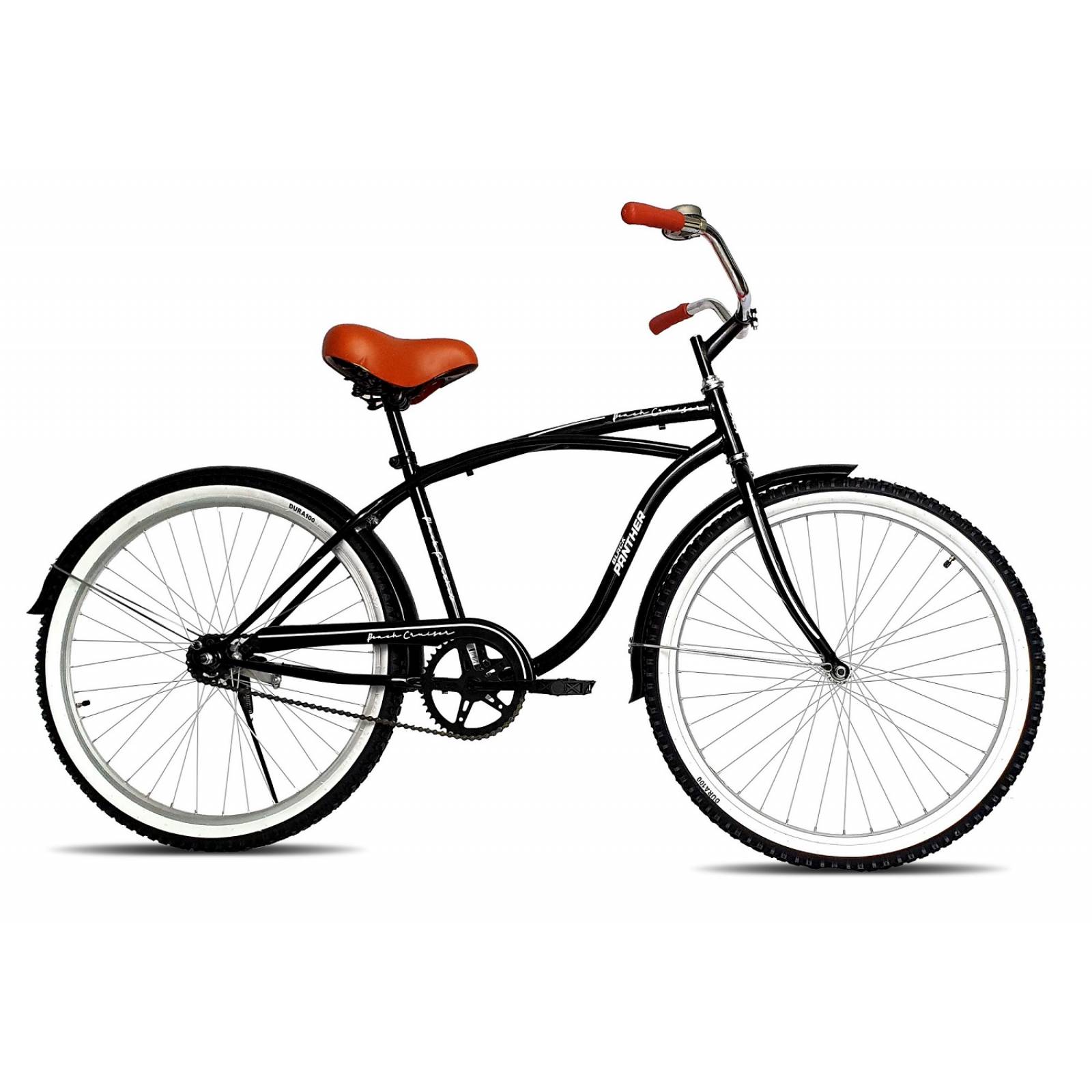 Bicicleta Black Panther Beach Cruiser Rodada 26 Negro