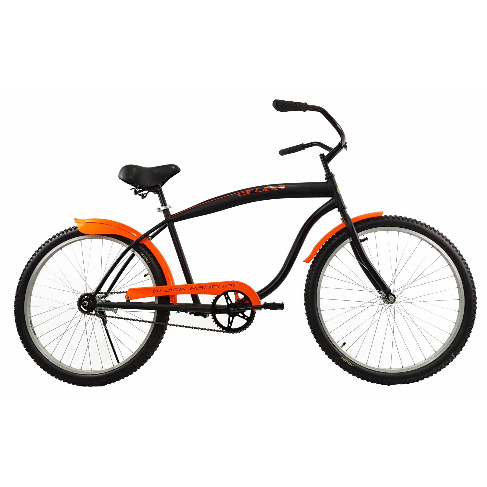 Bicicleta Black Panther Aruba Rodada 26  Urbana Naranja/Negro