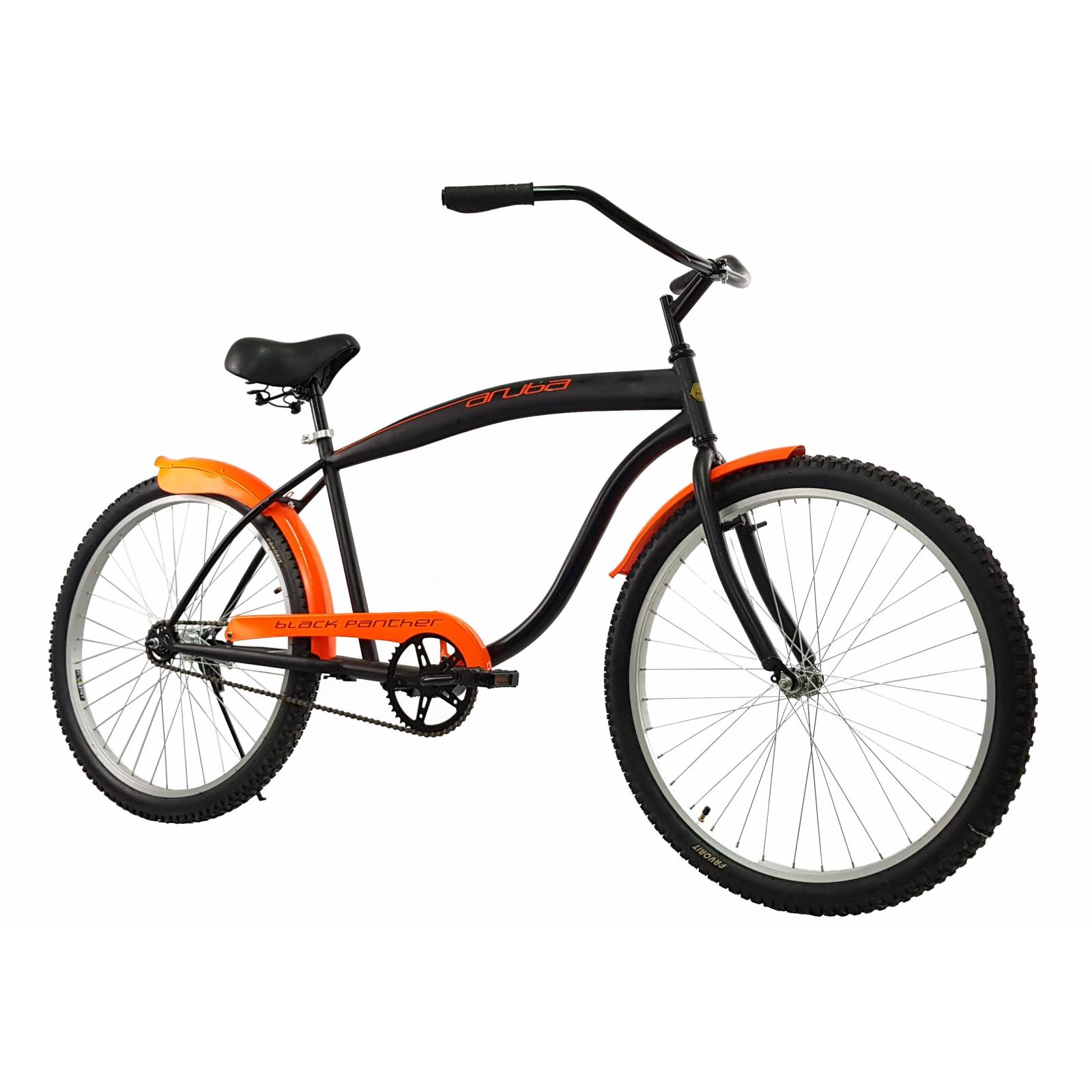 Bicicleta Black Panther Aruba Rodada 26  Urbana Naranja/Negro