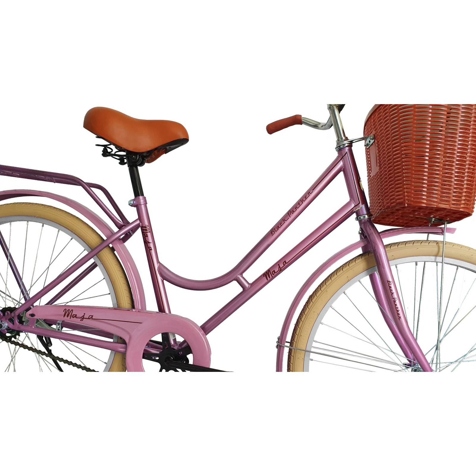 Bicicleta Black Panther Maja Vintage Rodada 24 Color Rosa