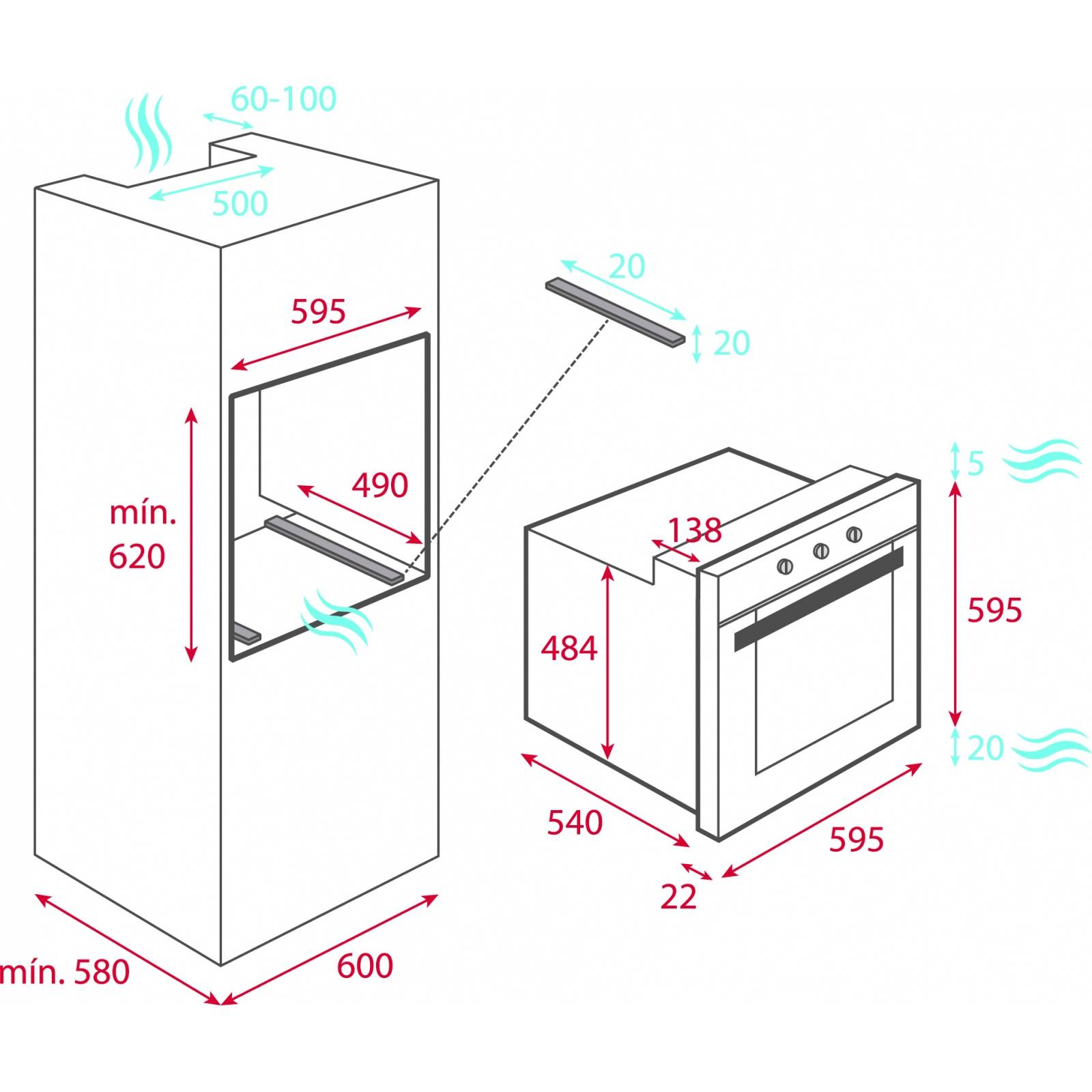 Horno Teka Empotre Fge 724 Gas 41597009
