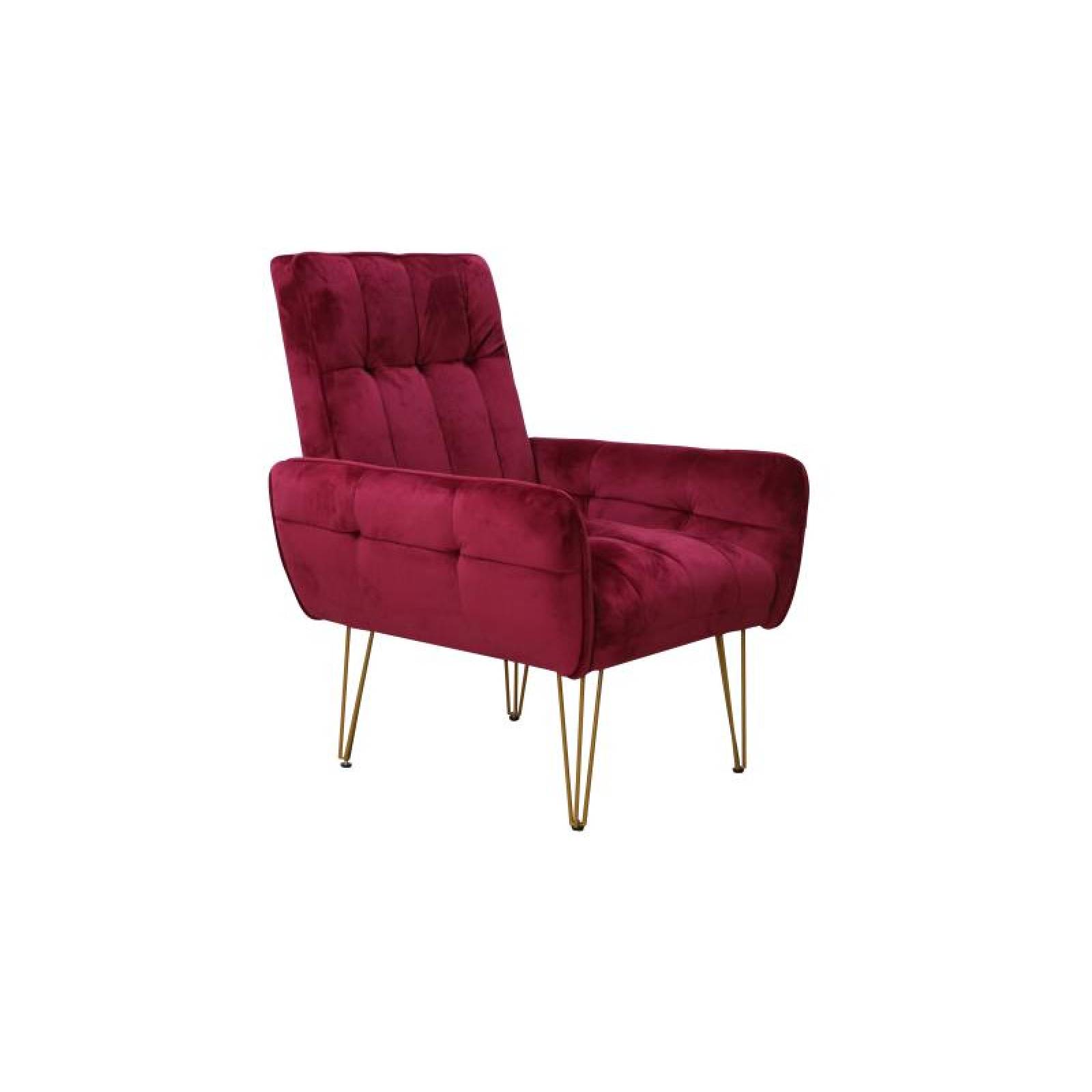 SILLÓN VENDOME T/VELVET ROJO