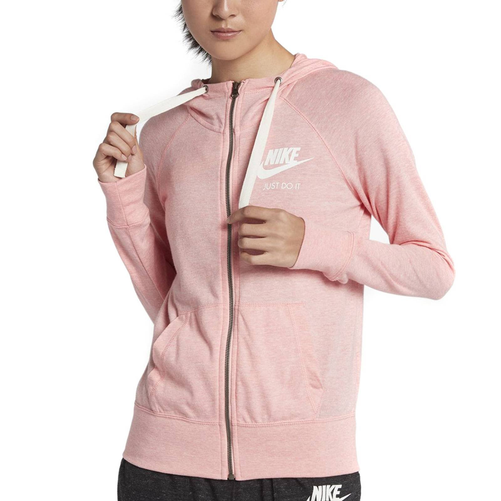 Sudadera Nike Club rosa con cierre mujer
