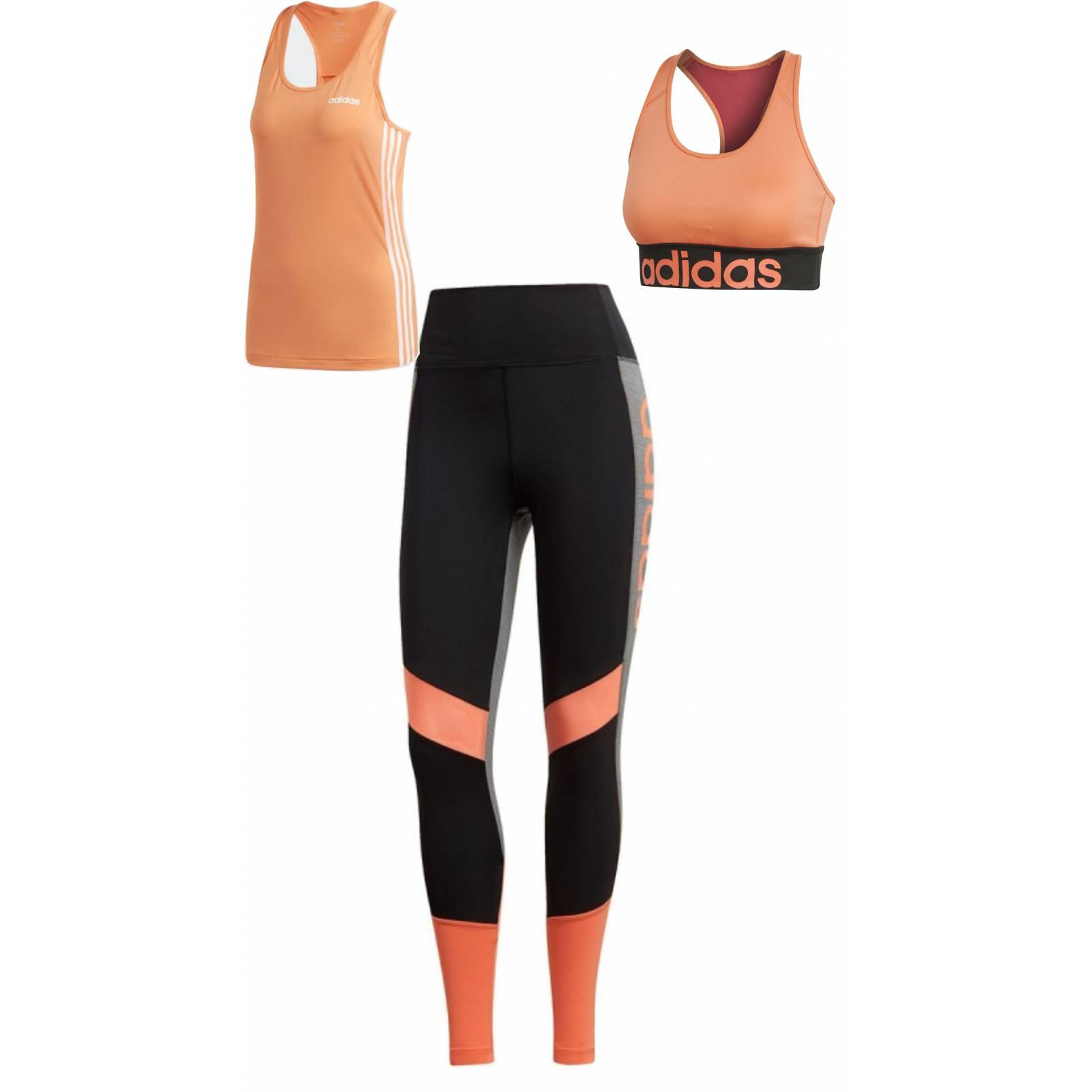 KITS LICKRA EI4843, PLAYERA EI4822 Y TOP EI4819 ADIDAS