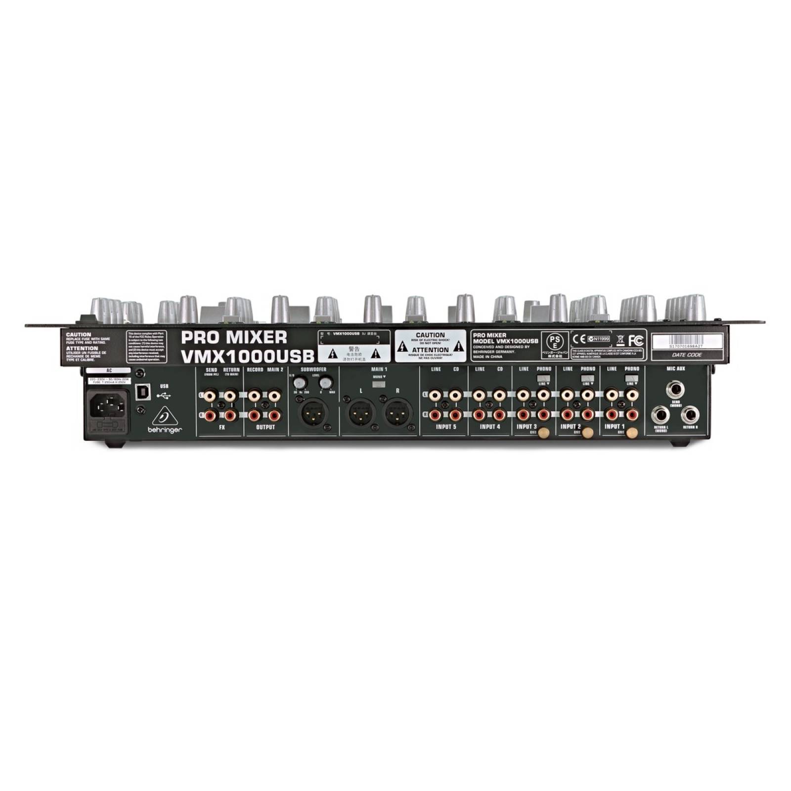 Behringer Pro VMX1000USB Professional de 7 Canales Montable en Rack