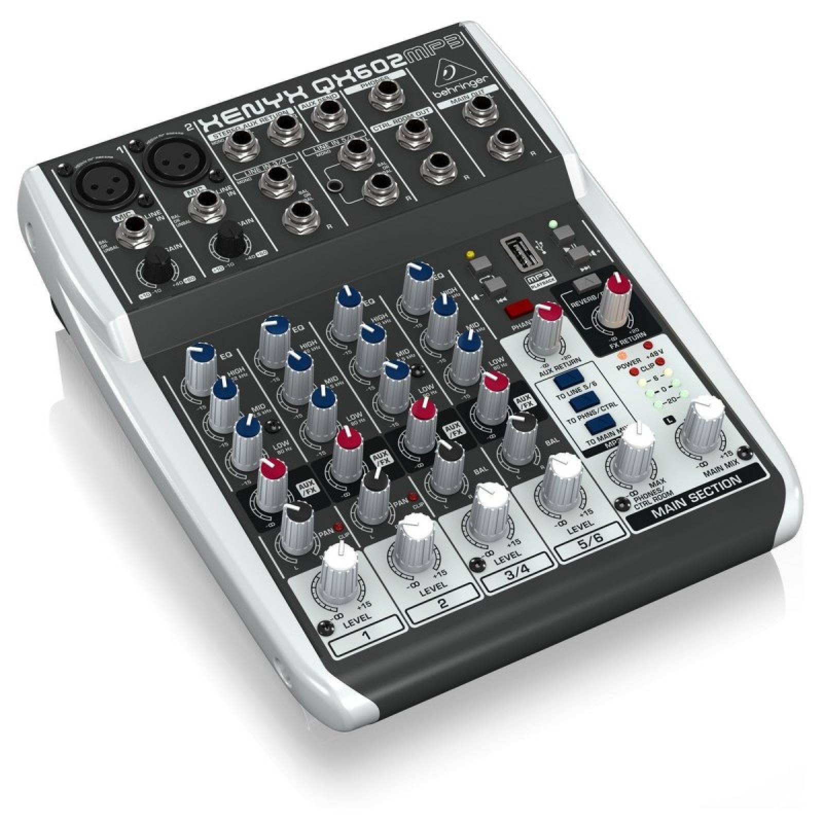 Mezcladora BEHRINGER Reproductor de MP3 XENYX QX602MP3
