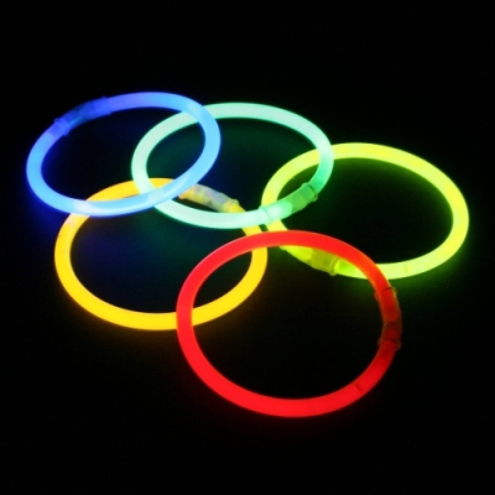 100 Pulseras Neon Cyalume 5 Colores Fiestas NEONMANIA 