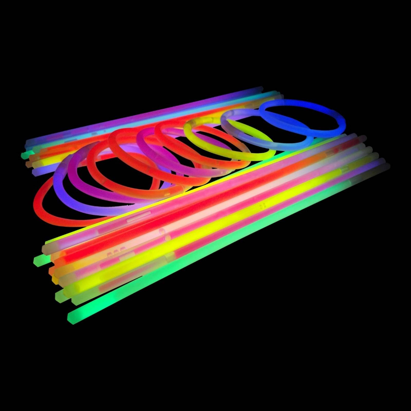 100 Pulseras Neon Cyalume 5 Colores Fiestas NEONMANIA 