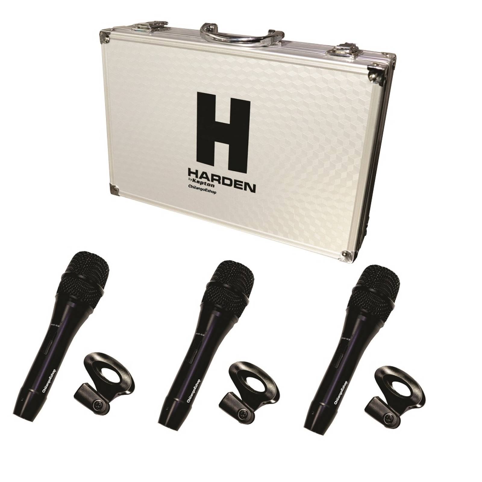 Kit 3 Microfonos Dinamicos Harden Kmi 63 