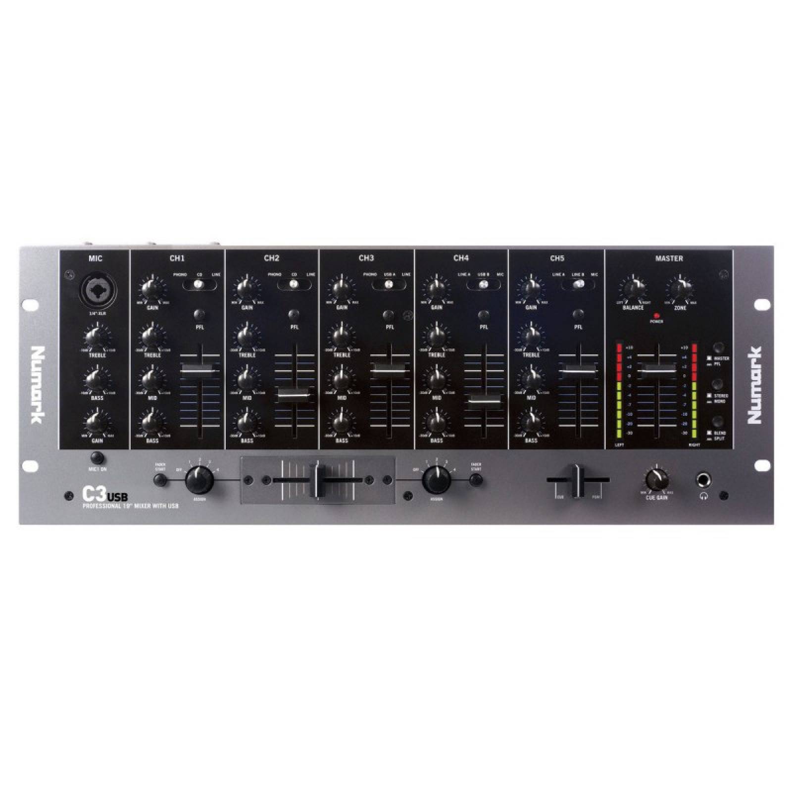 MIXER NUMARK C3USB PARA RACK 5 CANALES