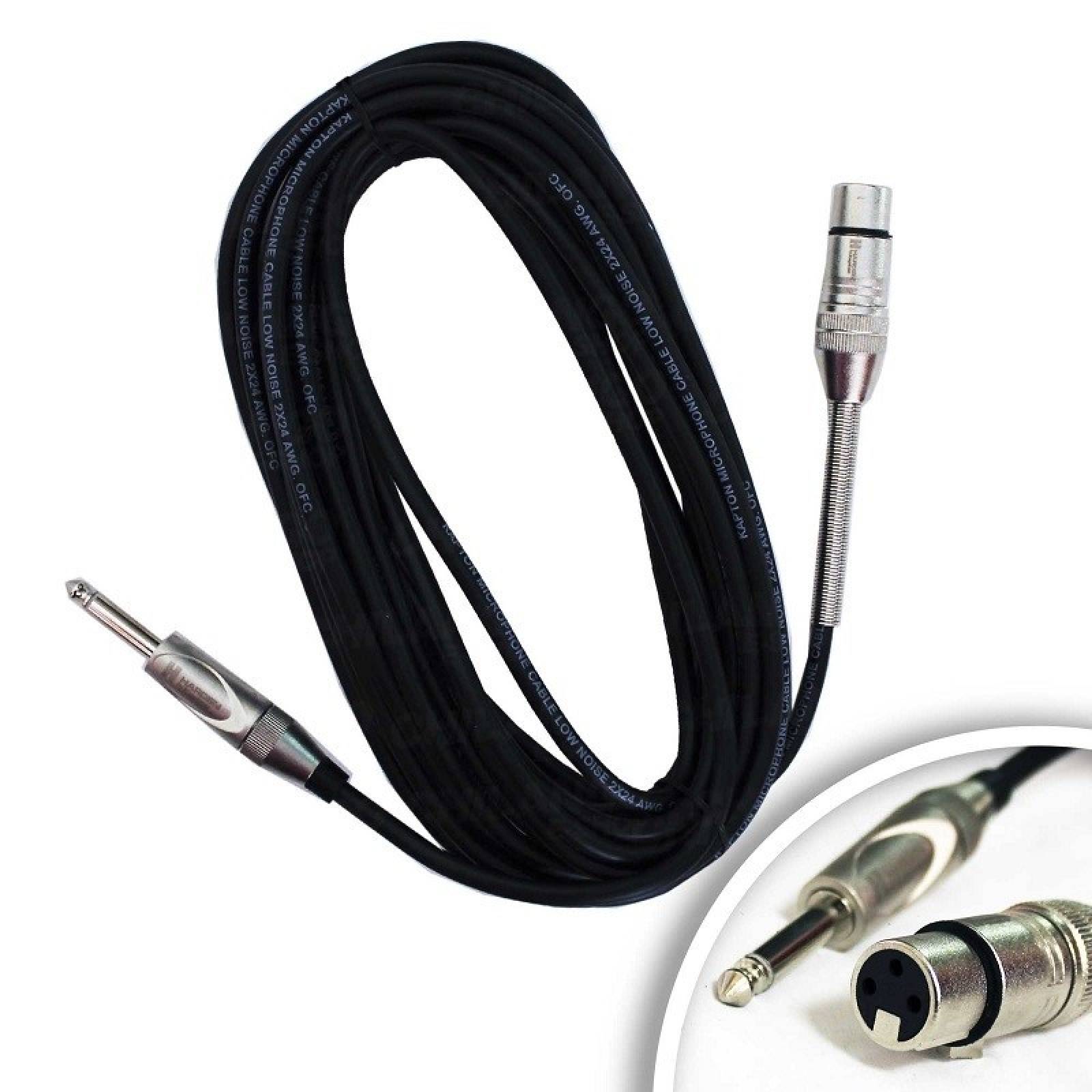 Cable Extension Plug 6.3Mm Mono A Canon Hembra 7 Mt 