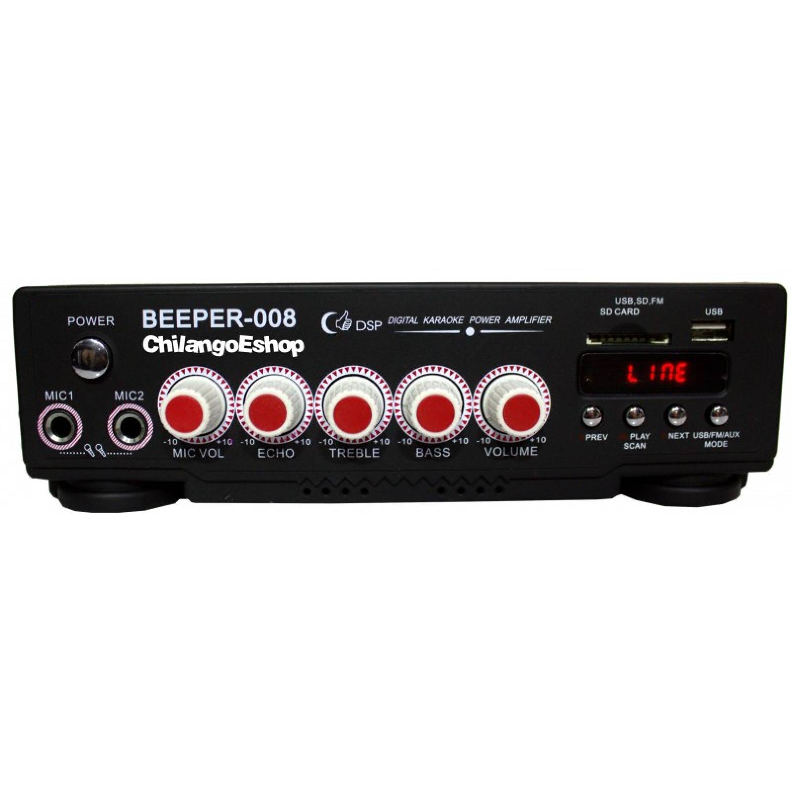 AMPLIFICADOR PERIFONEO PUBLIDIFUSION BLUETOOTH USB SD FM MIC