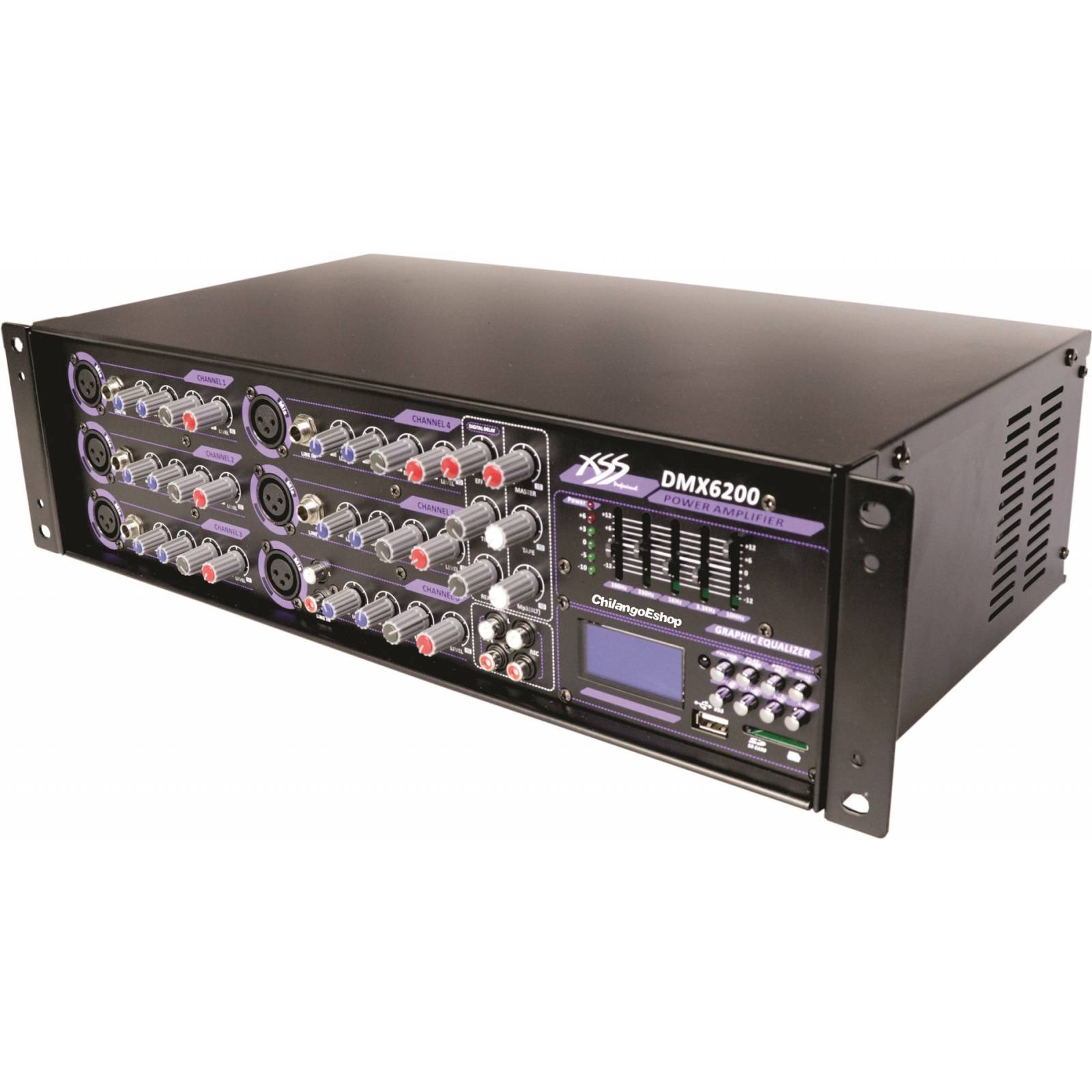 CONSOLA AMPLIFICADA 6 CANALES MONTABLE EN RACK 