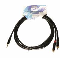 Extension Plug 35 Mm Stereo A Dos Rca Uso Rudo 3 M