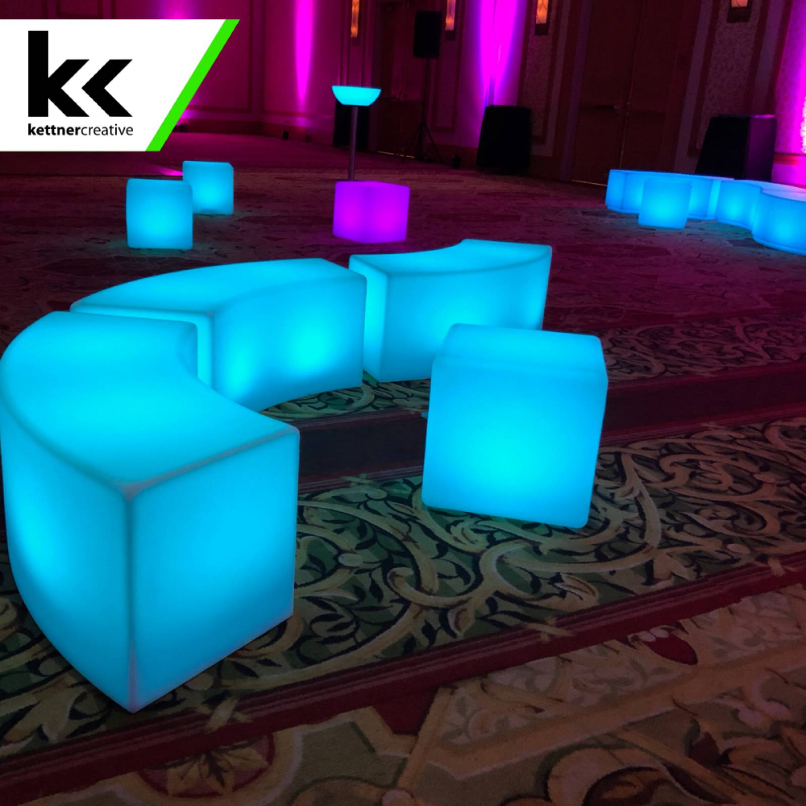 Puff Media Luna Iluminada Neonmania 