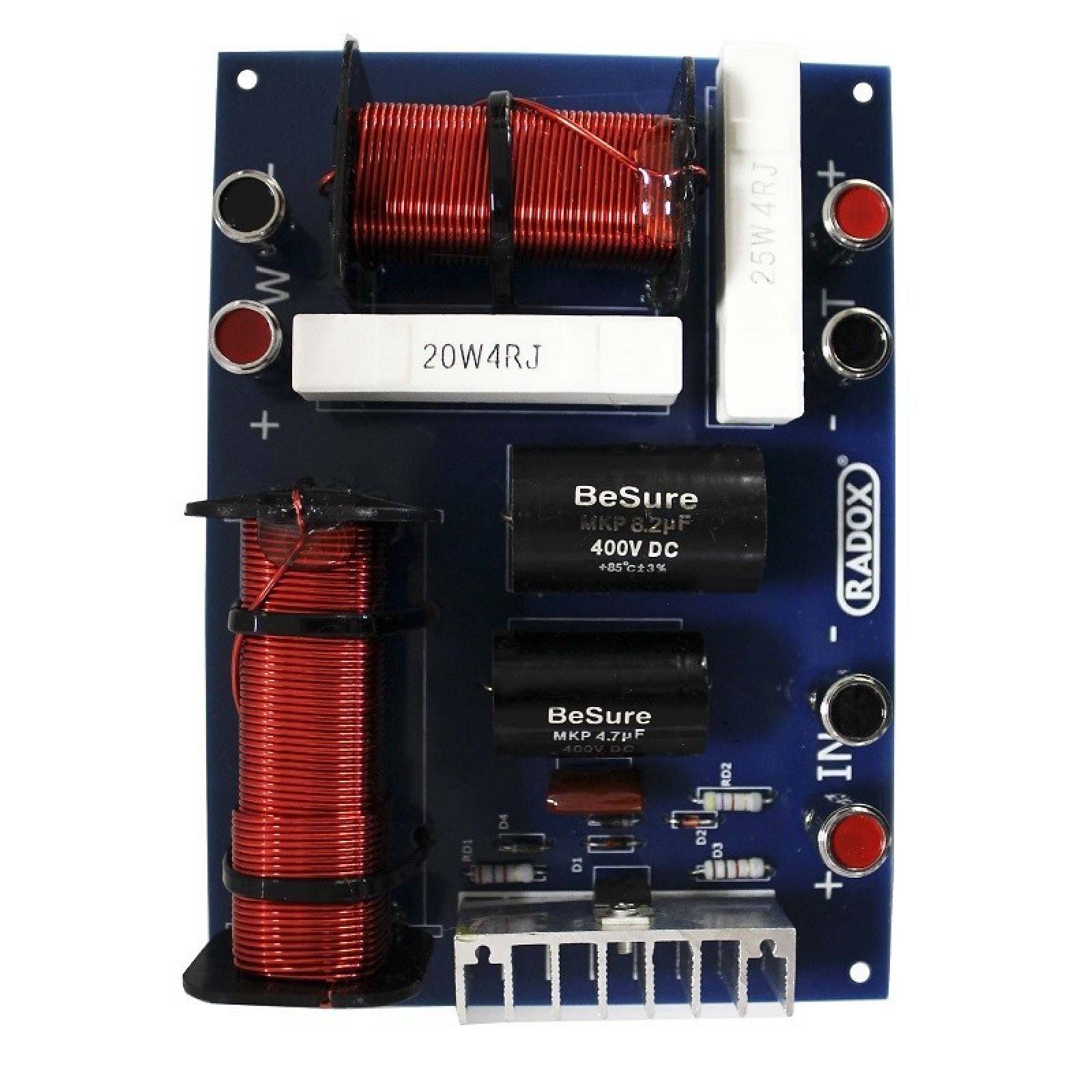 Crossover pasivo profesional 2 vias 600w 8 ohms