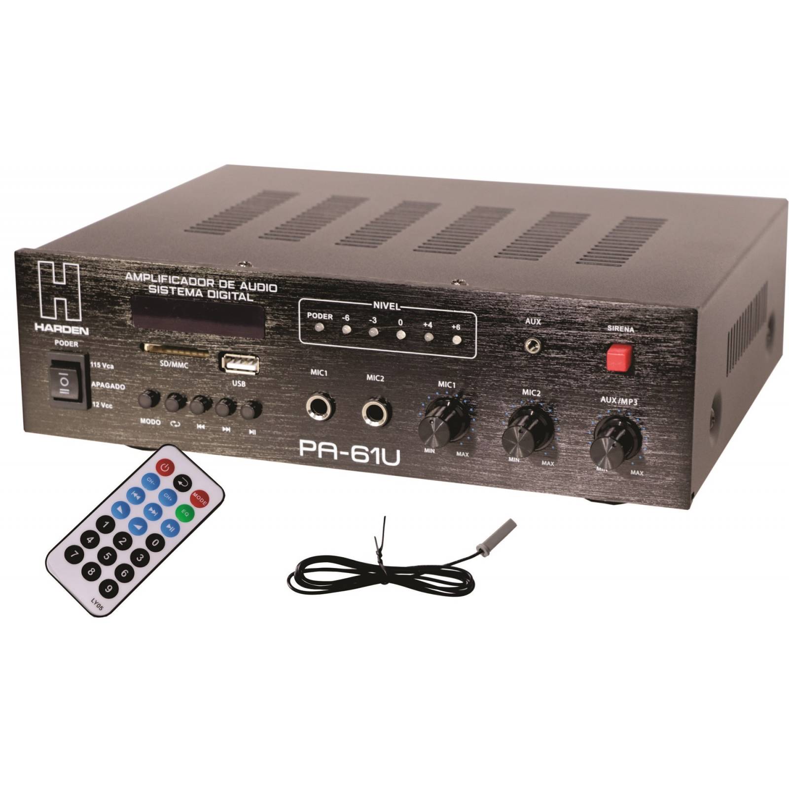 AMPLIFICADOR PUBLIDIFUSION USB SD BLUETOOTH AUXILIAR 