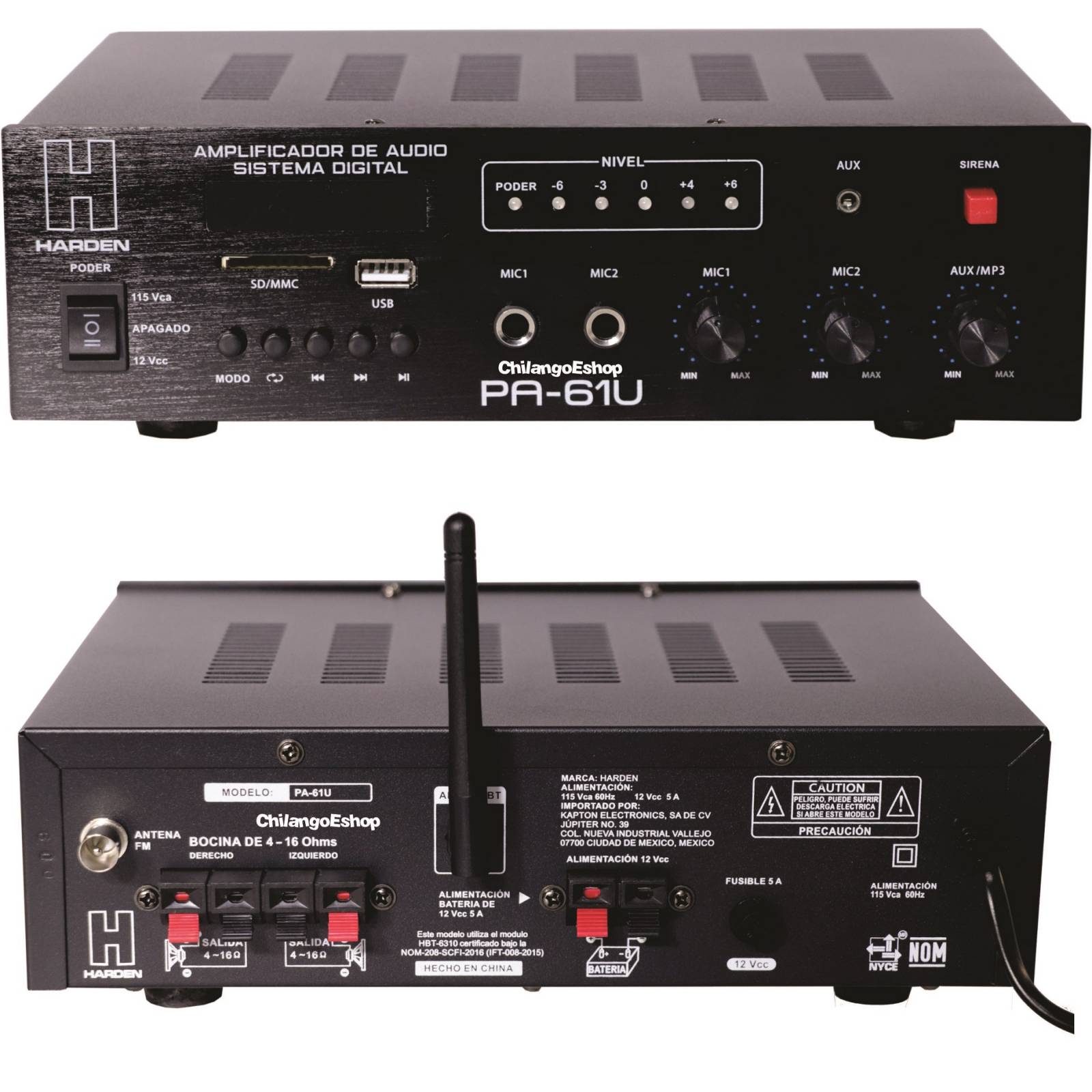 AMPLIFICADOR PUBLIDIFUSION USB SD BLUETOOTH AUXILIAR 