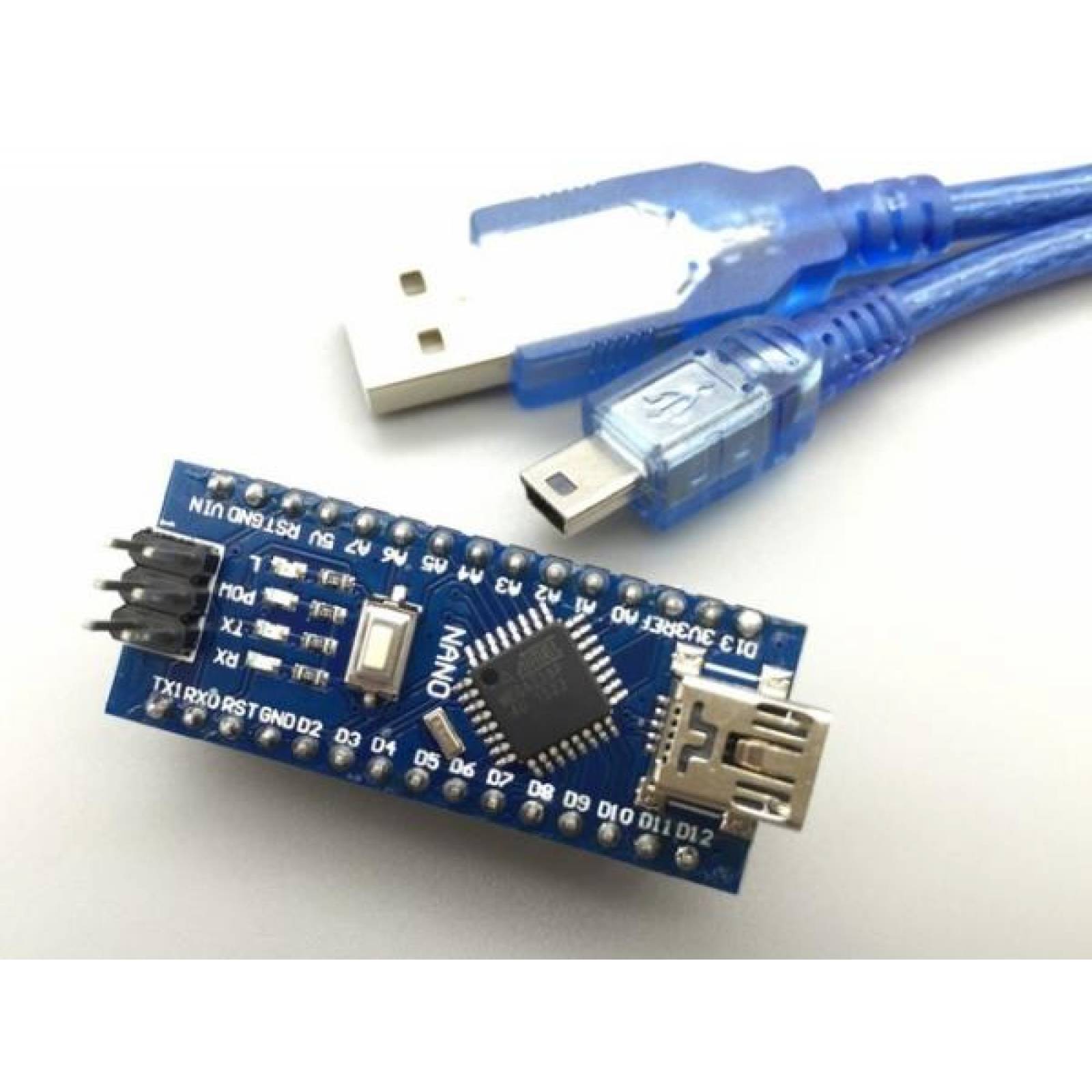 ARDUINO NANO V3 CON MICROCONTROLADOR Y CABLE 
