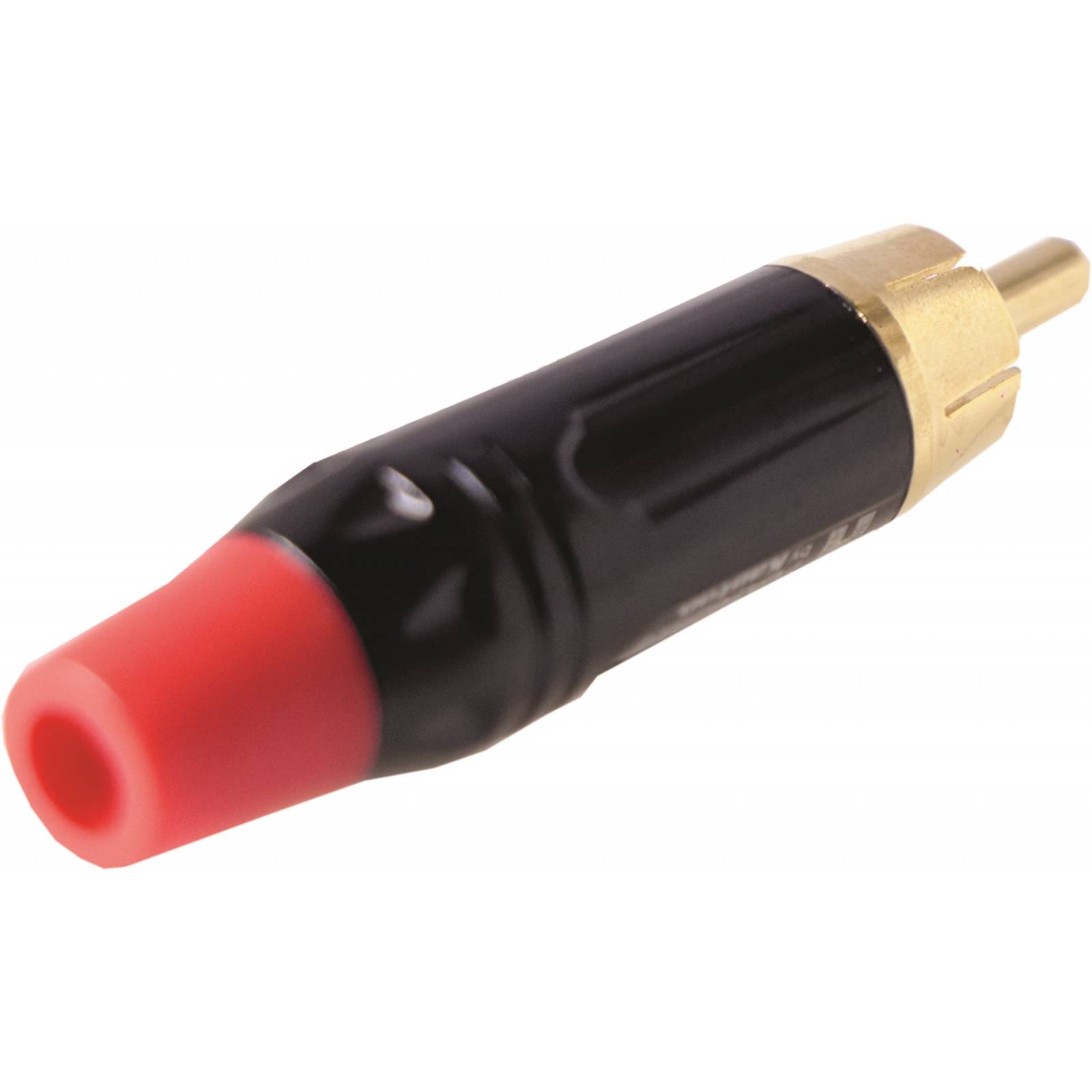 Plug RCA Metal Negro Dorado Rojo 