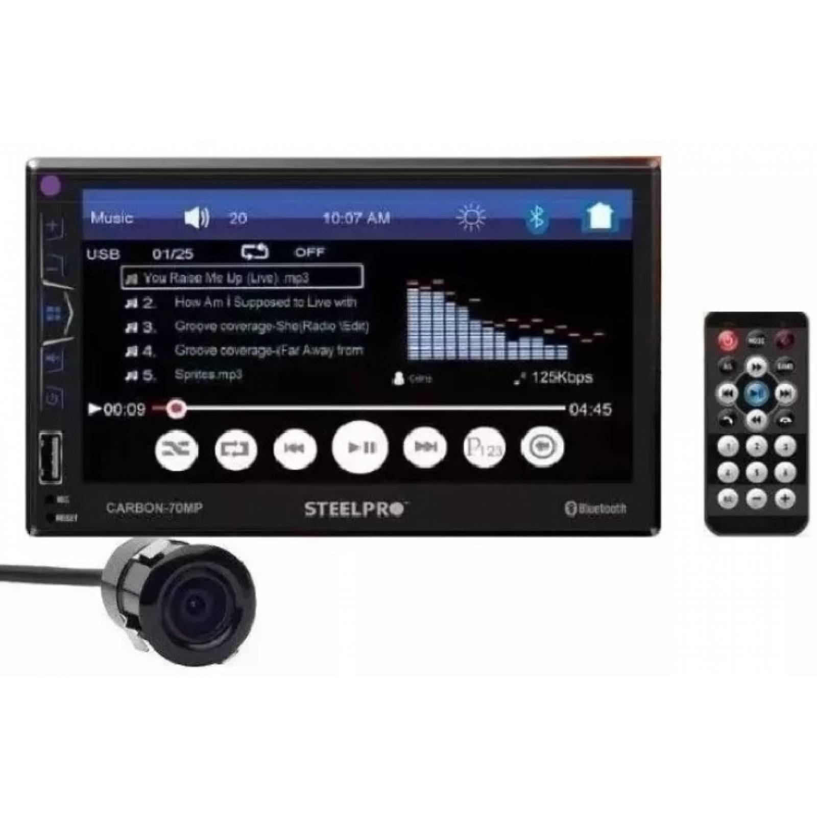 AUTOESTEREO PANTALLA DOBLE DIN BLUETOOTH CON CAMARA REVERSA 