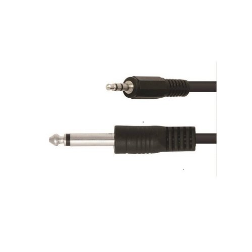 Extensión de Audio Plug 35 mm estéreo  a Plug 63 mm Monoaural