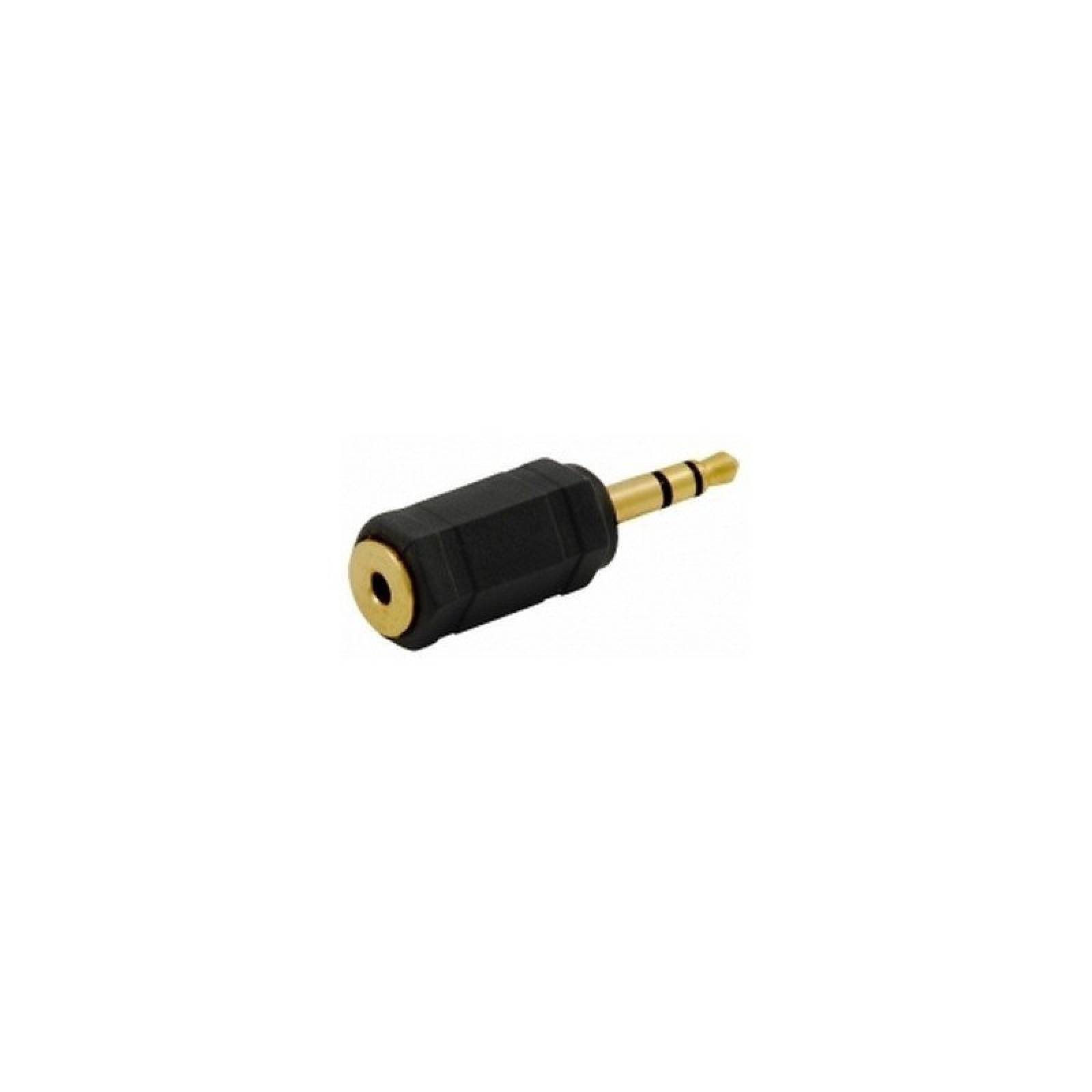 ADAPTADOR Connector de Jack 25 mm Estéreo a Plug de 35 mm Estéreo DORADO