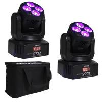 Estuche 2 Cabezas Mini 4 X 10 Led Rgb Uv