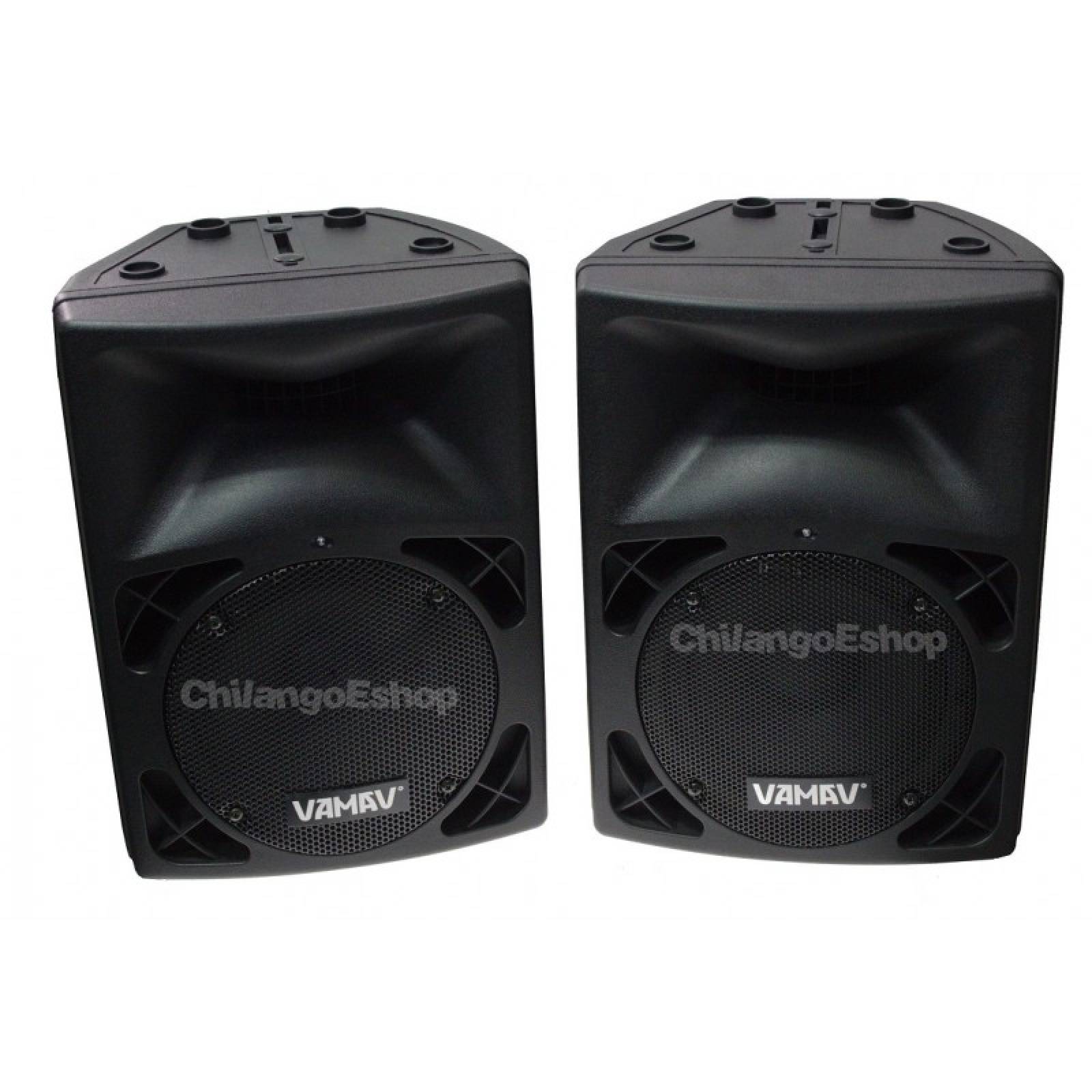 COMBO 2 BAFLES 8 PULG ACTIVO BLUETOOTH USB SD MP3 Y PASIVO 