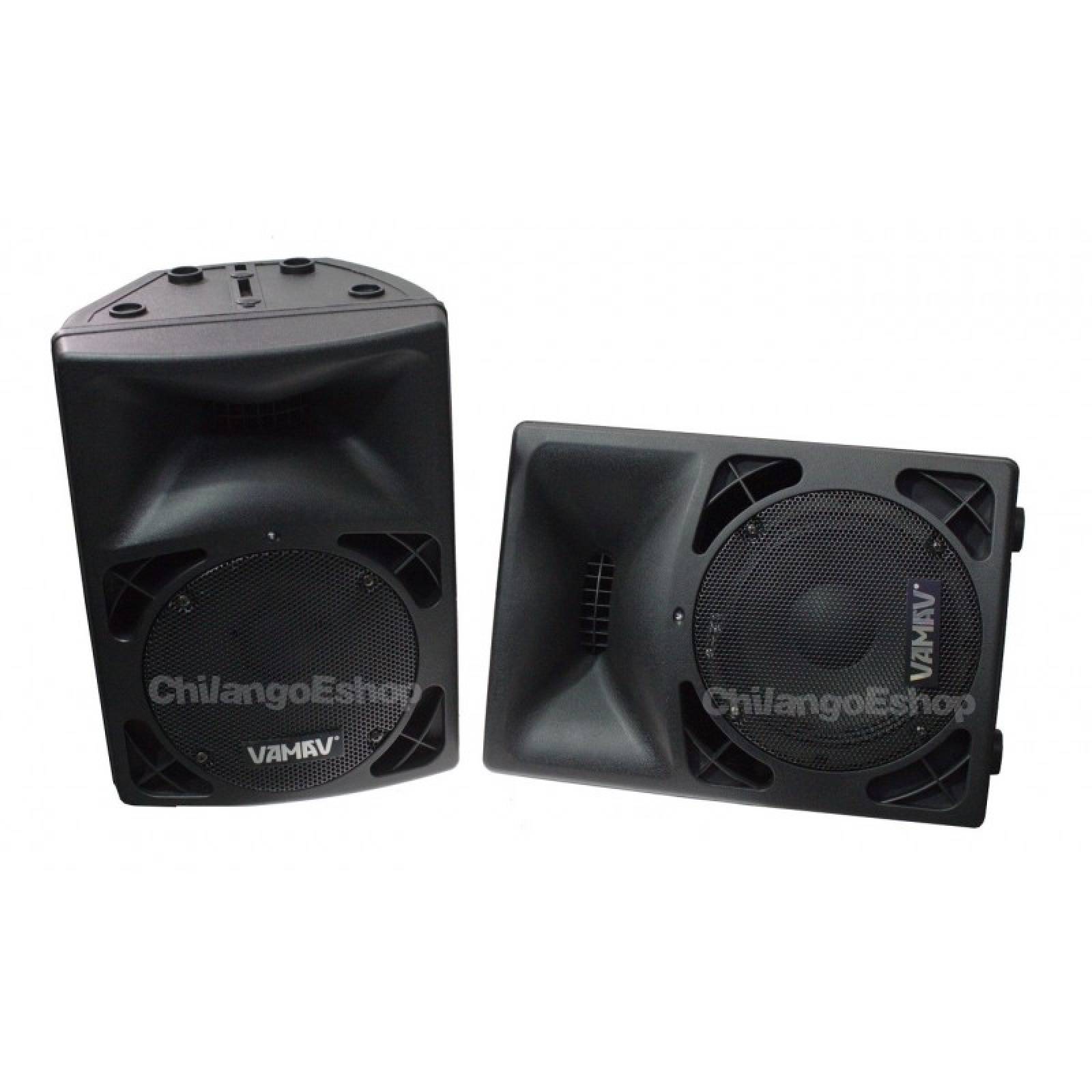 COMBO 2 BAFLES 8 PULG ACTIVO BLUETOOTH USB SD MP3 Y PASIVO 