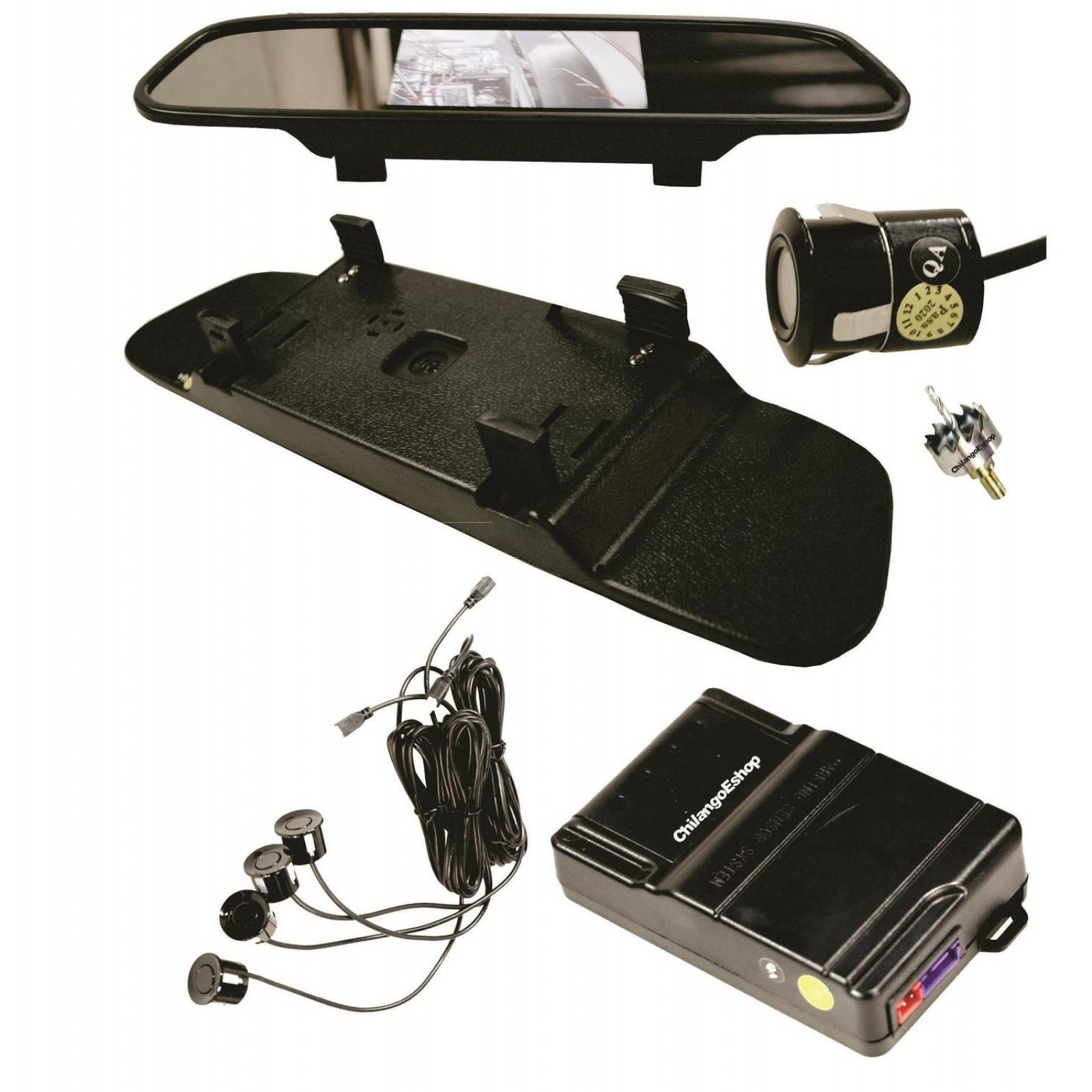 SET ESPEJO RETROVISOR + CAMARA Y SENSORES DE REVERSA