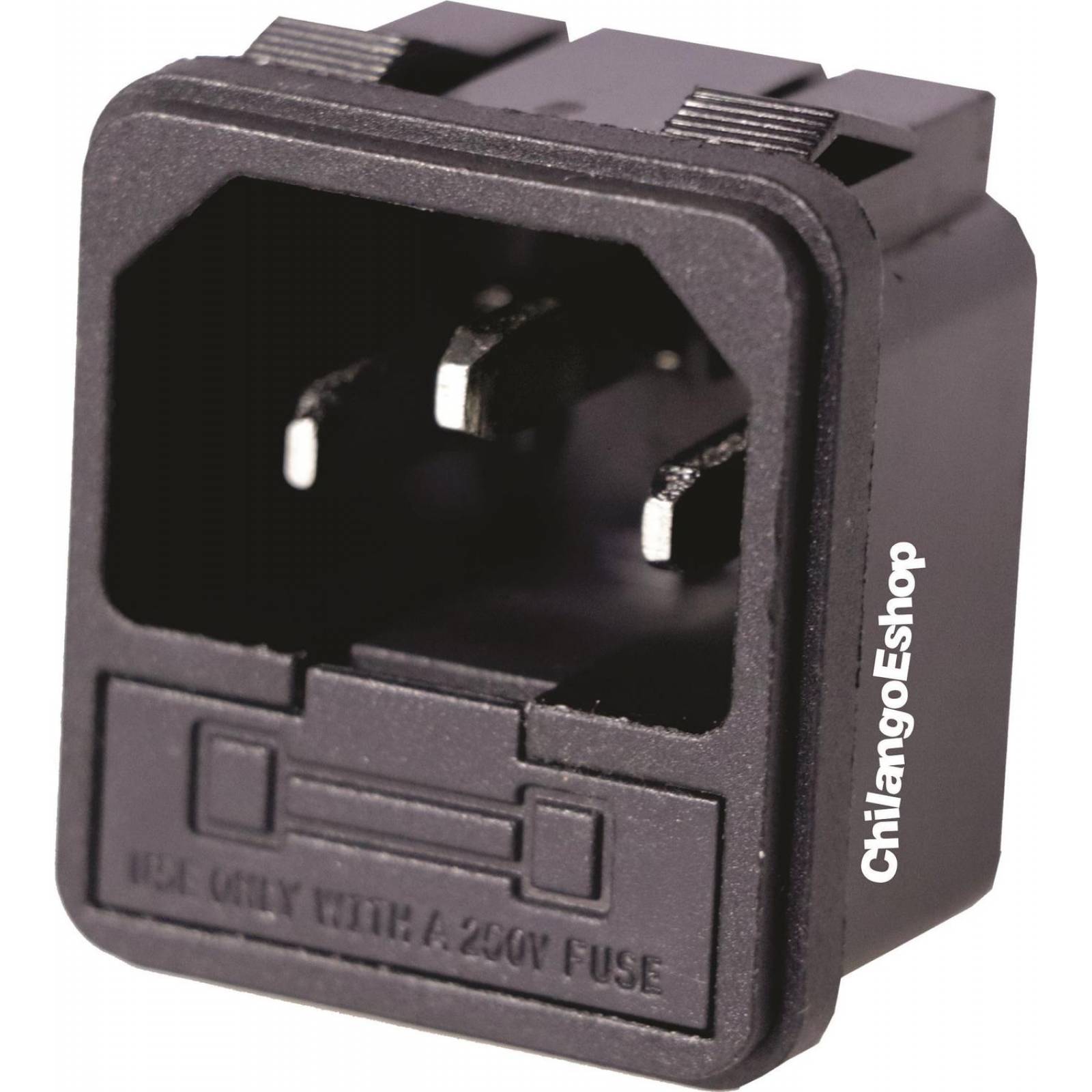 TOMACORRIENTE ELECTRICO PARA CHASIS CON FUSIBLE 