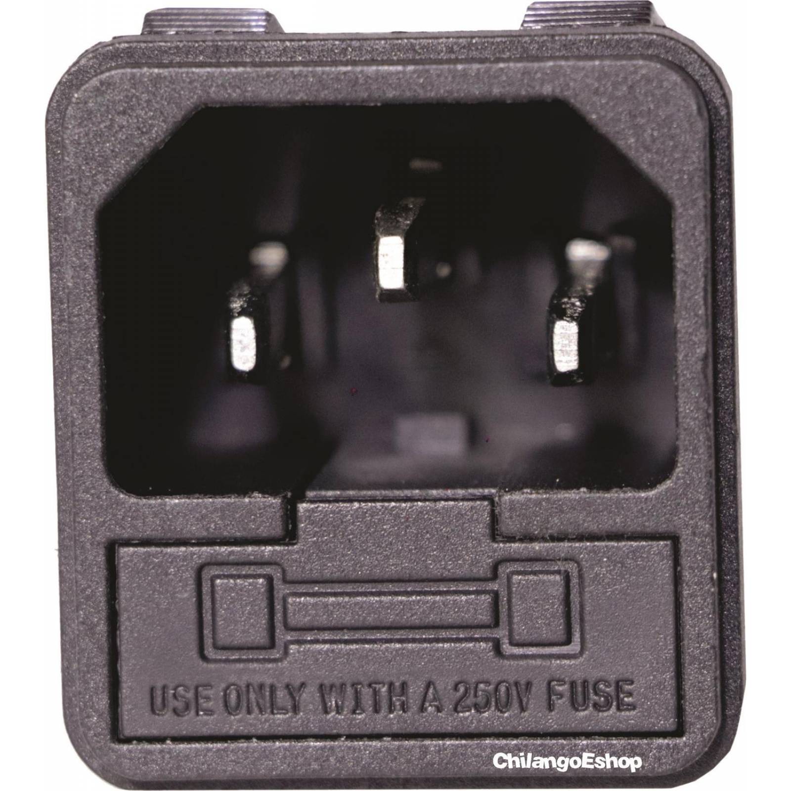 TOMACORRIENTE ELECTRICO PARA CHASIS CON FUSIBLE 