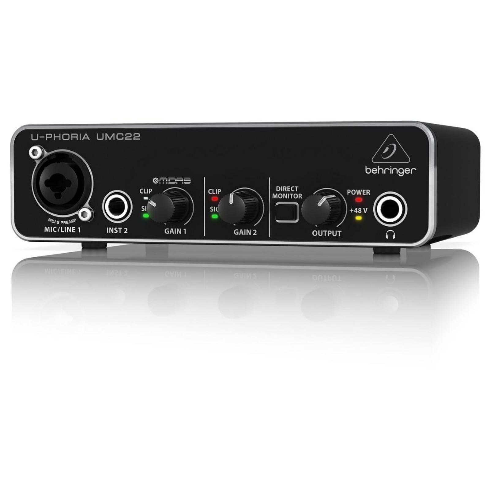 INTERFAZ INTERFACE DE AUDIO BEHRINGER U PHORIA UMC22