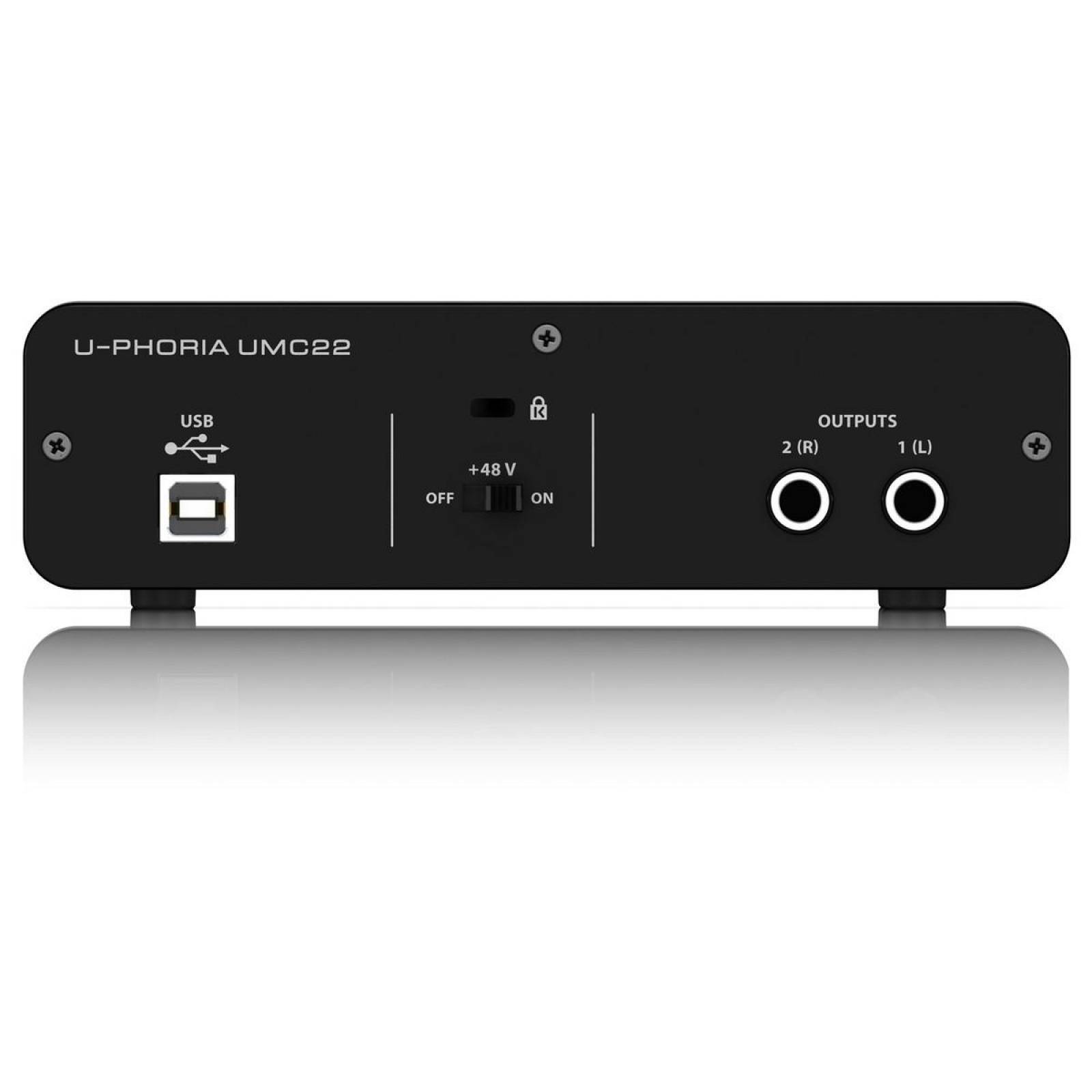INTERFAZ INTERFACE DE AUDIO BEHRINGER U PHORIA UMC22