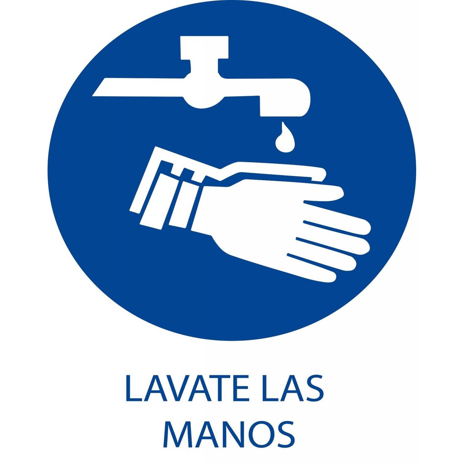 SEÑALAMIENTO DE 25x35 OBLIGATORIO LAVATE LAS MANOS 