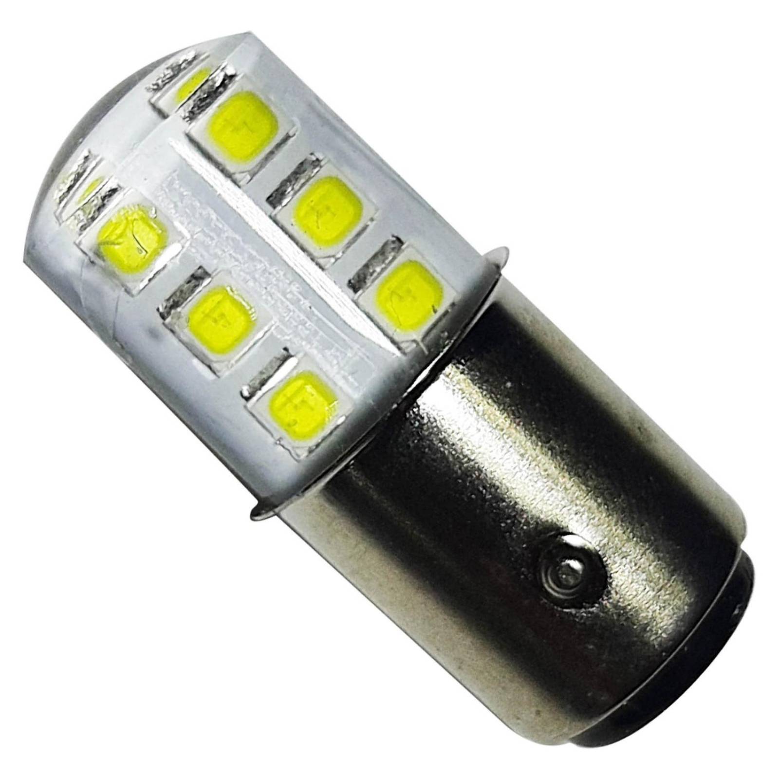 FOCO DE 2 POLOS PATAS DISPAREJAS 12 LED BLANCO SILICON