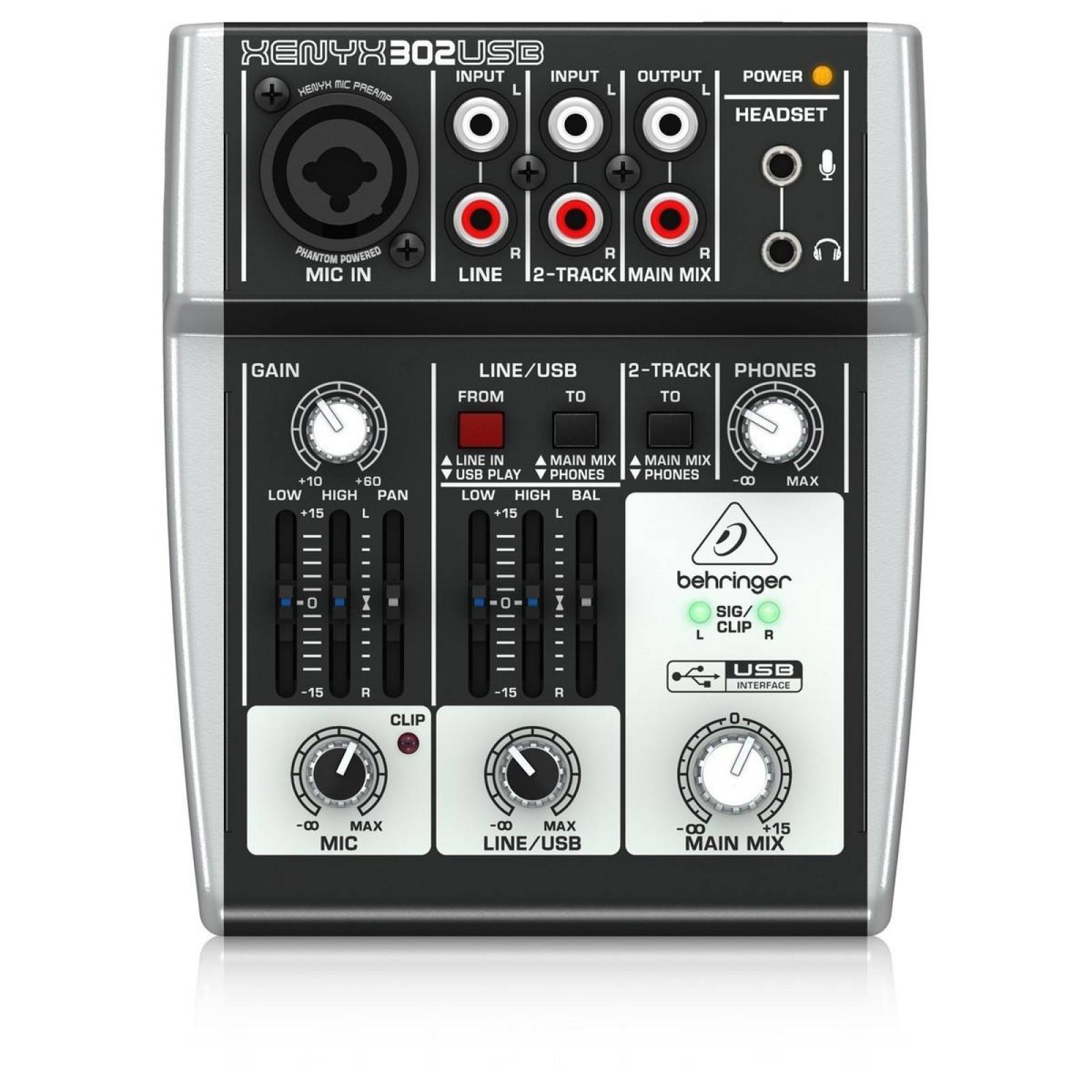 Behringer Xenyx 302 Mezclador e Interfaz de Audio USB 