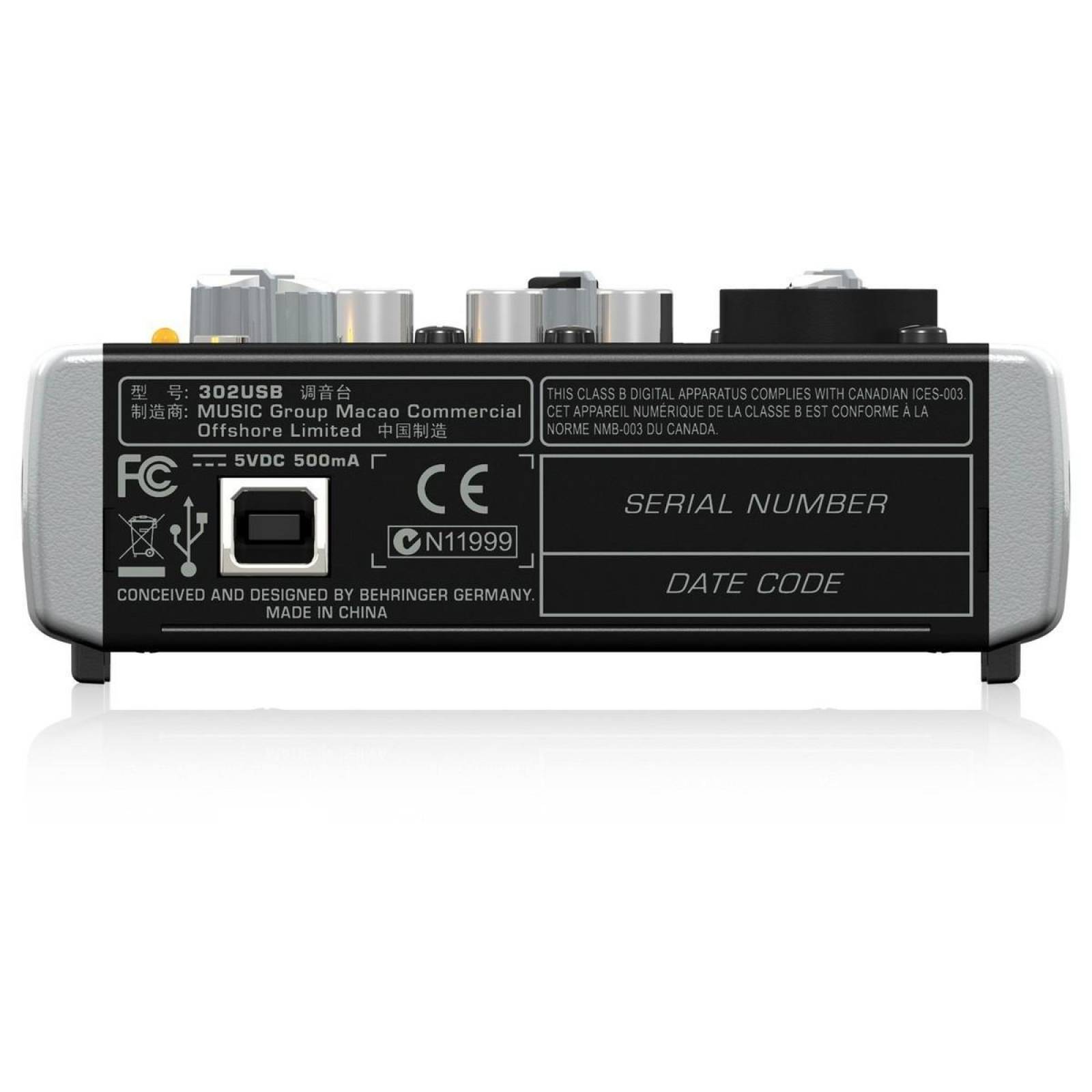 Behringer Xenyx 302 Mezclador e Interfaz de Audio USB 