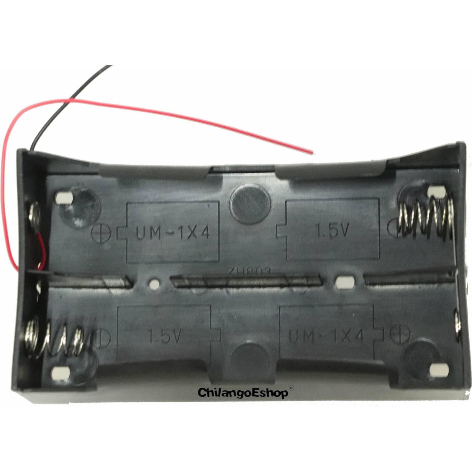 PORTAPILAS CON CABLE PARA 4 BATERIAS D 