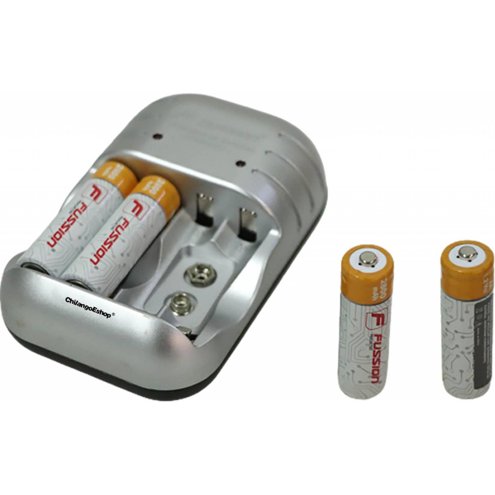 CARGADOR MULTIPLE DE BATERIAS CON 4 PILAS AA 