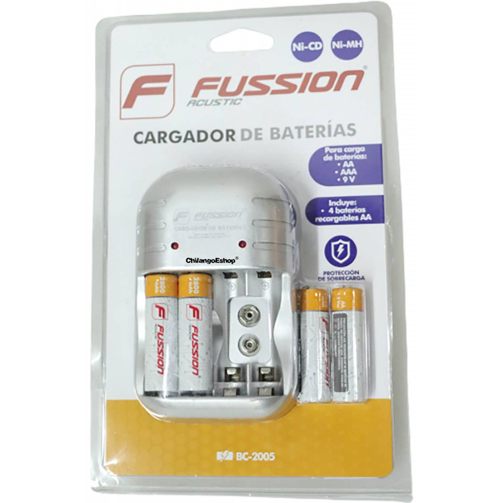 CARGADOR MULTIPLE DE BATERIAS CON 4 PILAS AA 