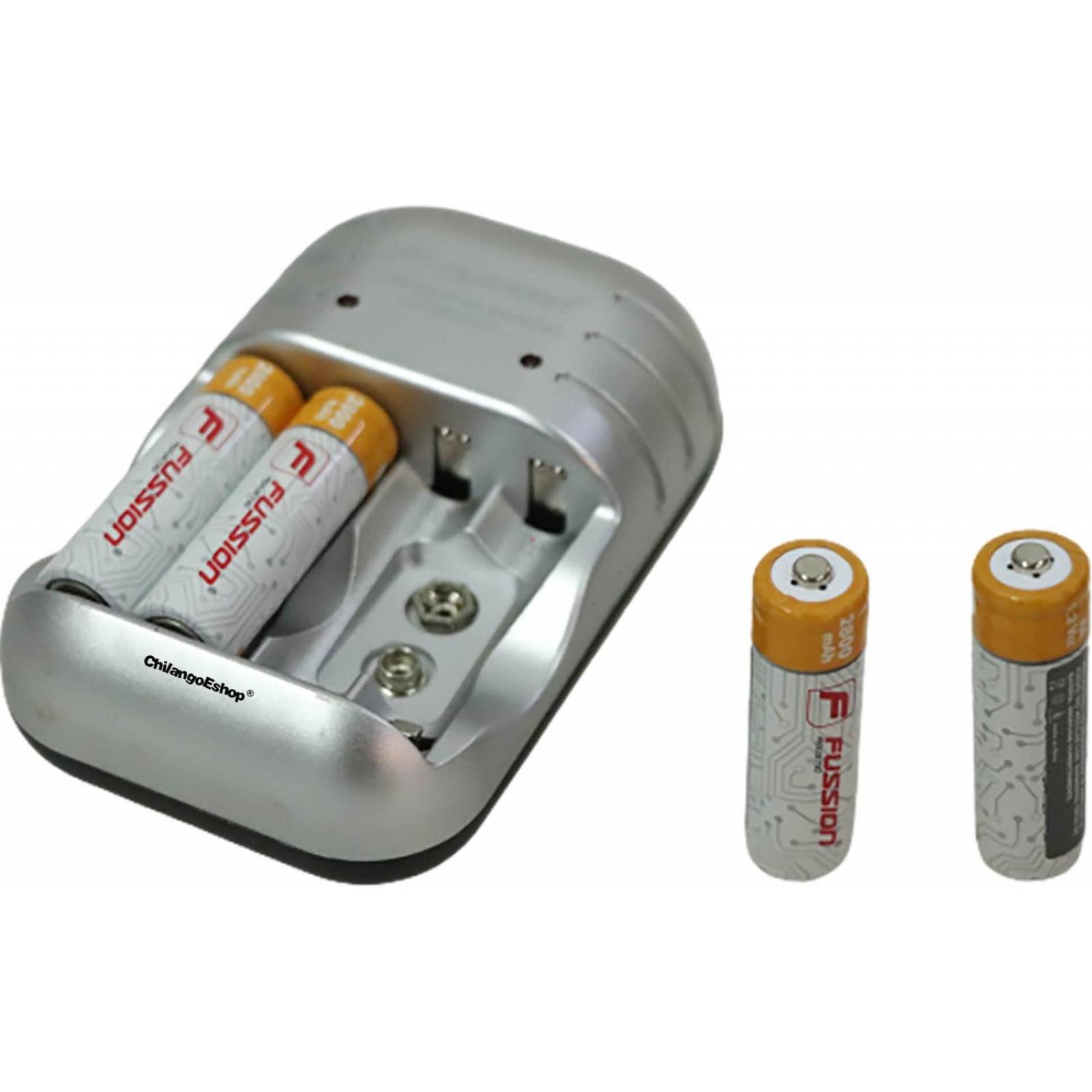 CARGADOR MULTIPLE DE BATERIAS CON 4 PILAS AA 