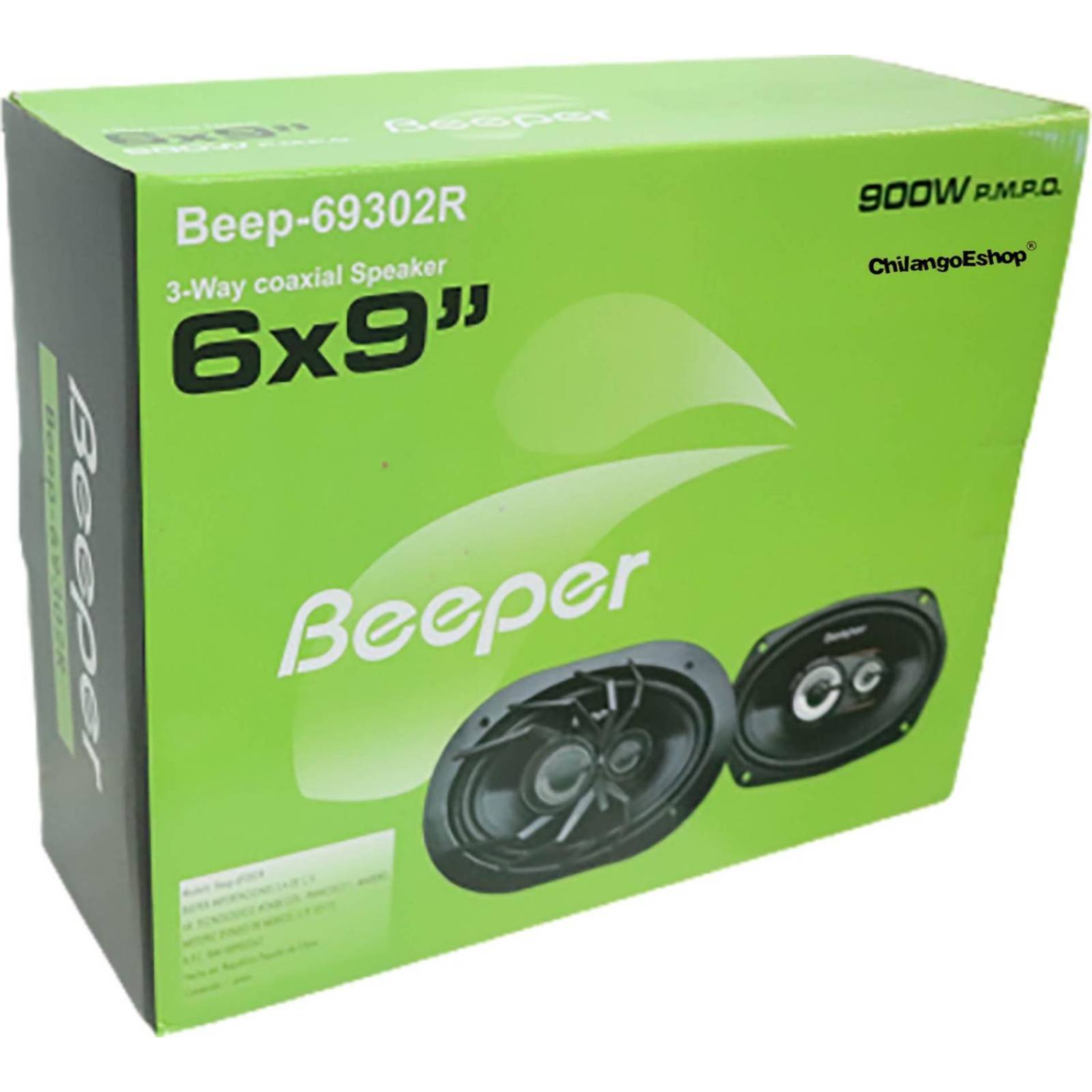 JUEGO DE DOS BOCINAS BEEPER 6X9 PULGADAS 60W RMS TIPO TARANTULA 