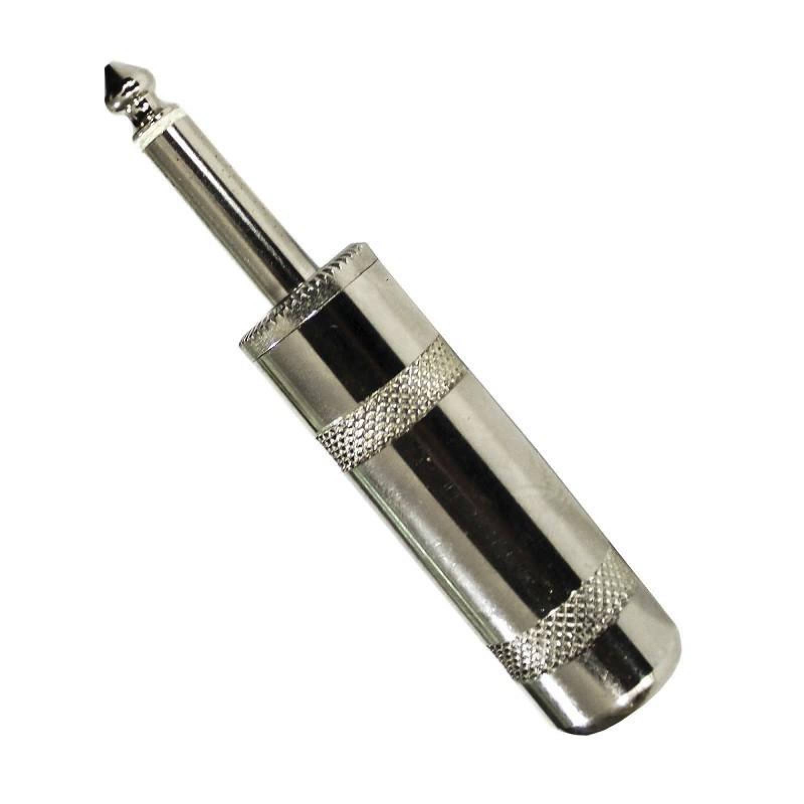 Plug JUMBO Mono 6.3mm Metalico Con Aislante De Bakelita Pro 