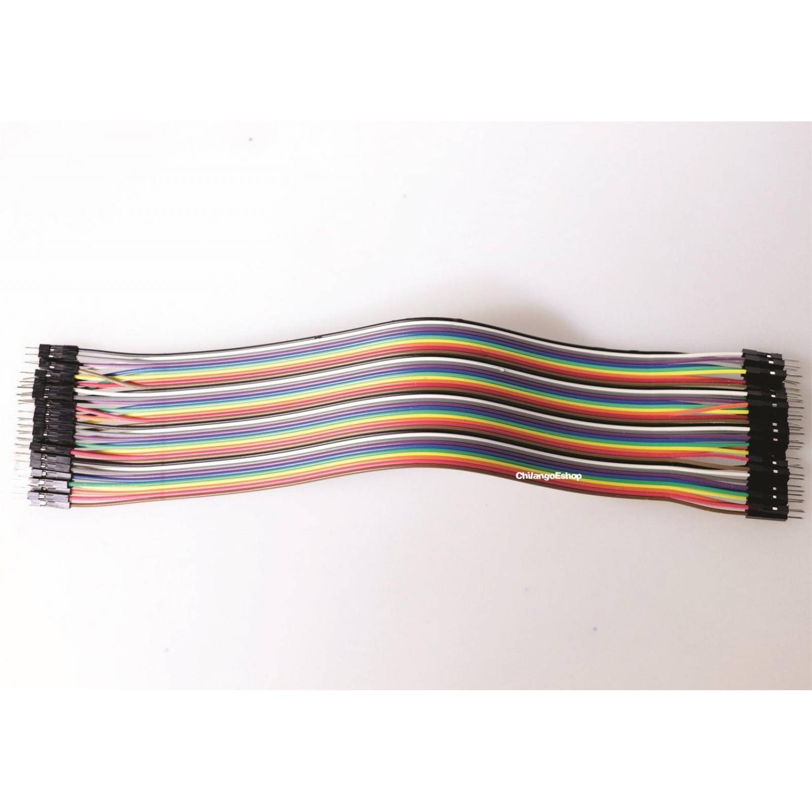 40 CABLES DUPONT PIN PARA PROTOBOARD MACHO - MACHO 25CM 