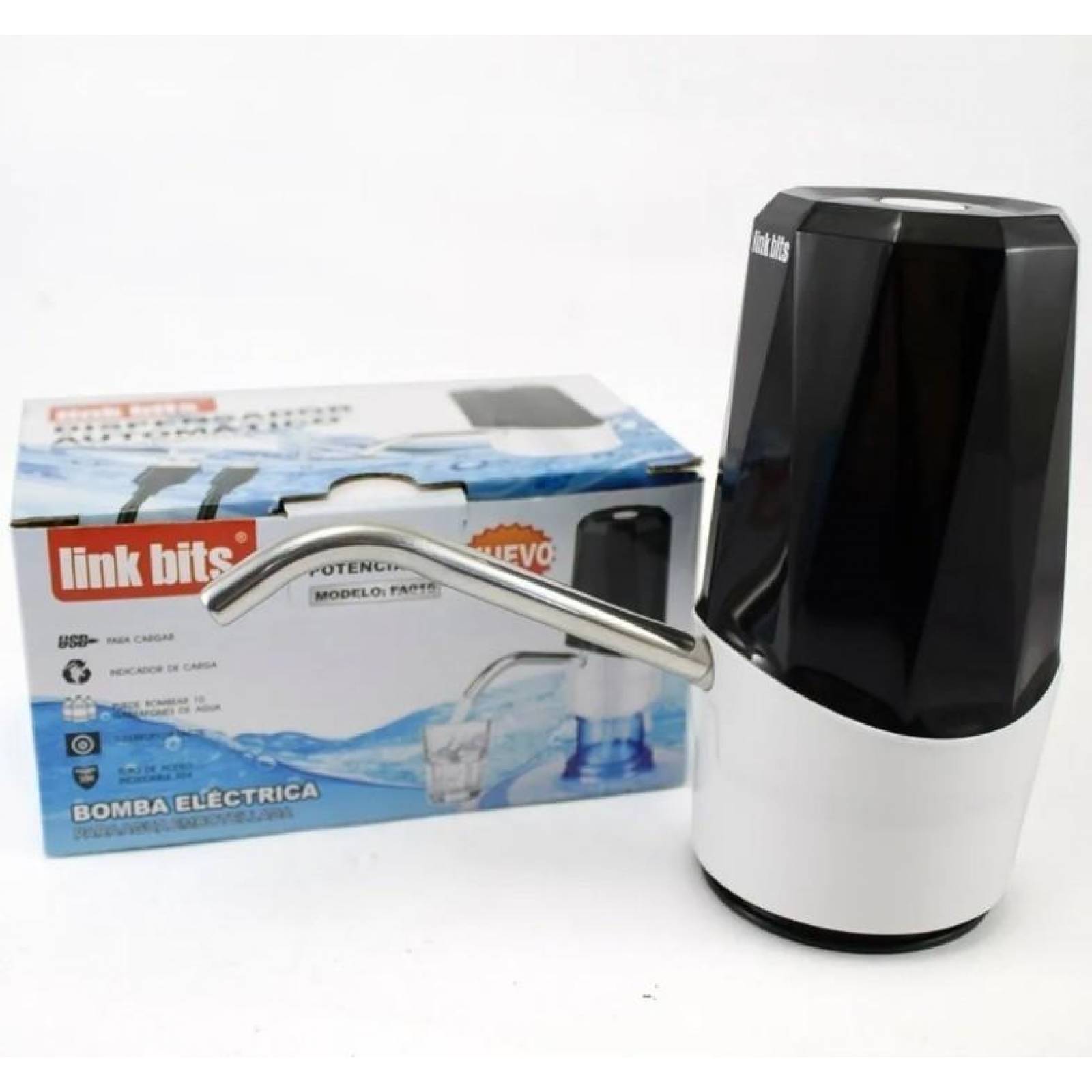 Dispensador Usb De Agua Garrafon Boquilla Universal Negro