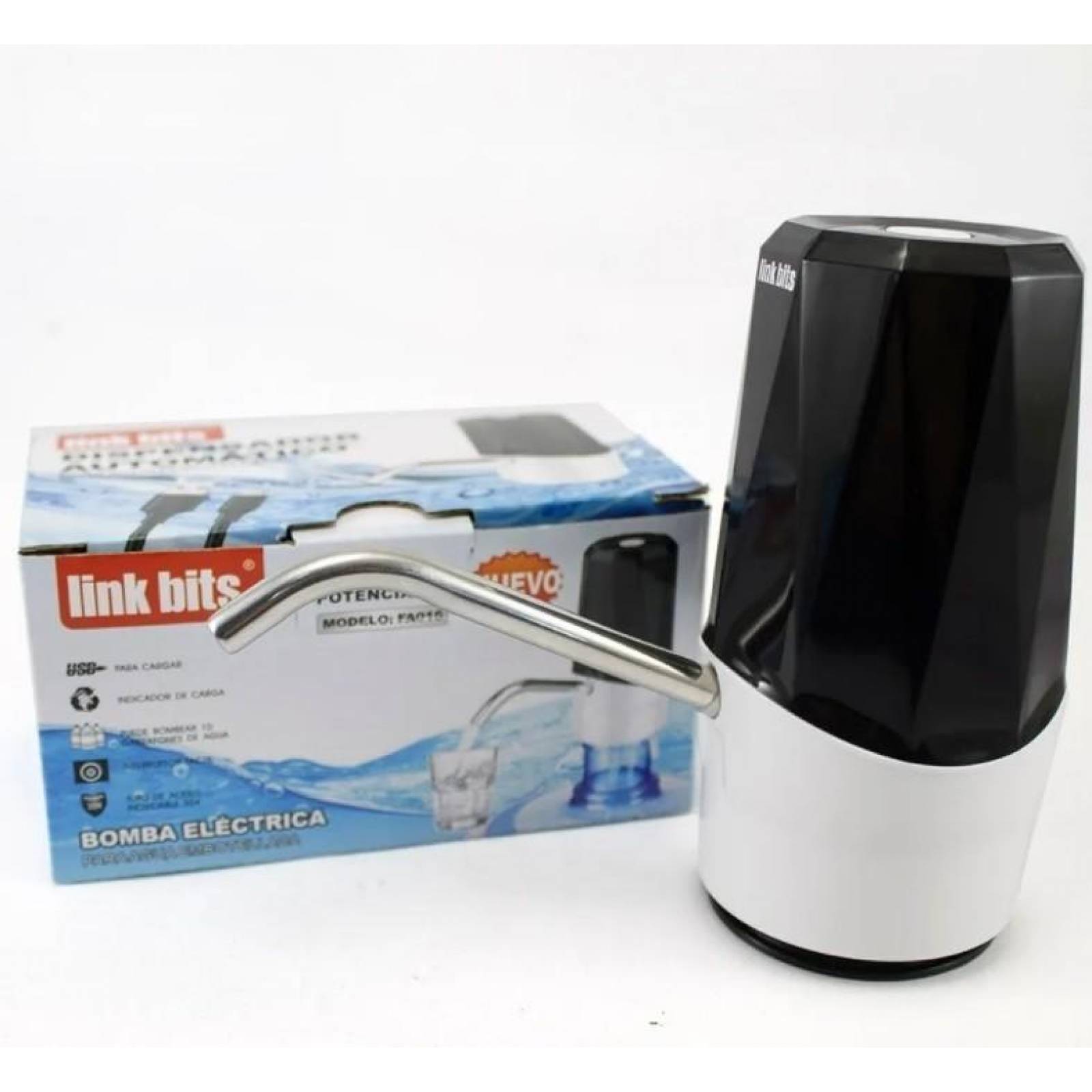 Dispensador Usb De Agua Garrafon Boquilla Universal Negro